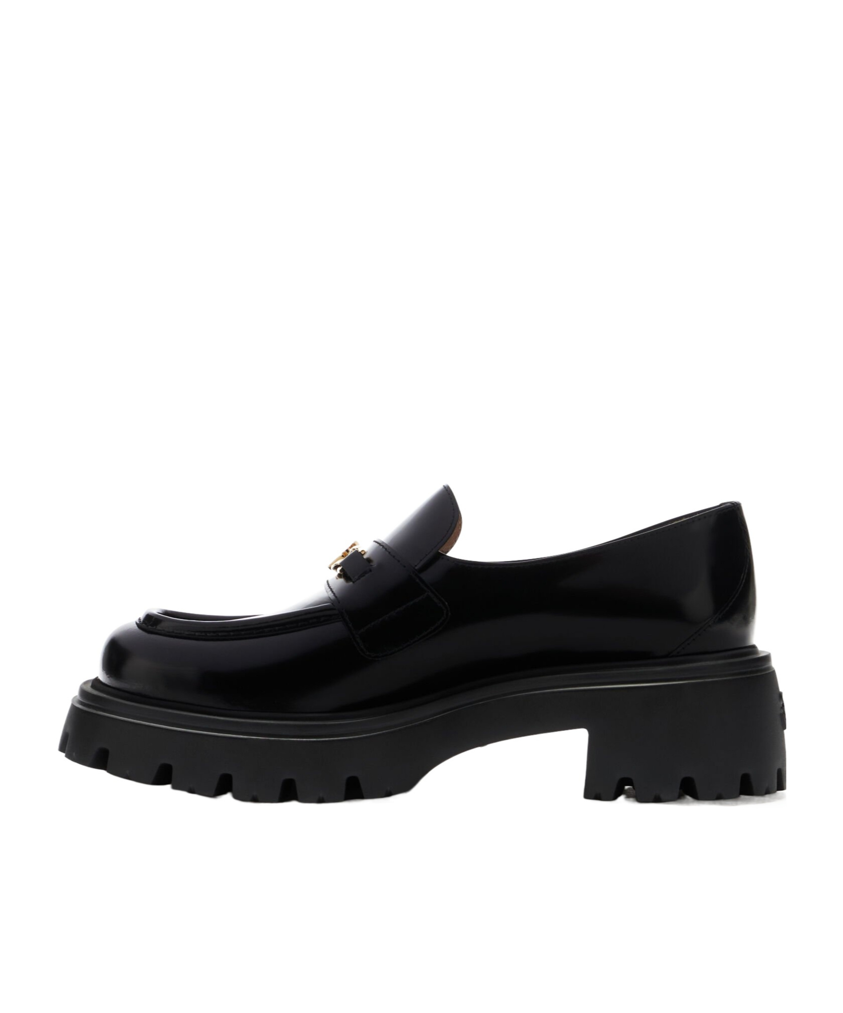 Stuart Weitzman Square Head Loafer Shoes In Black