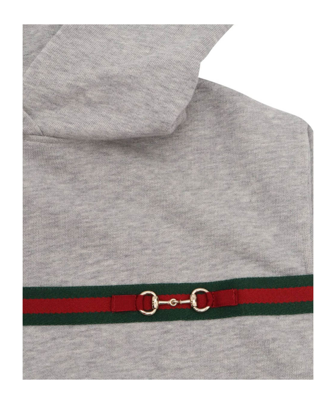 Gucci Kids Web Stripe Long-sleeved Hoodie In Gray