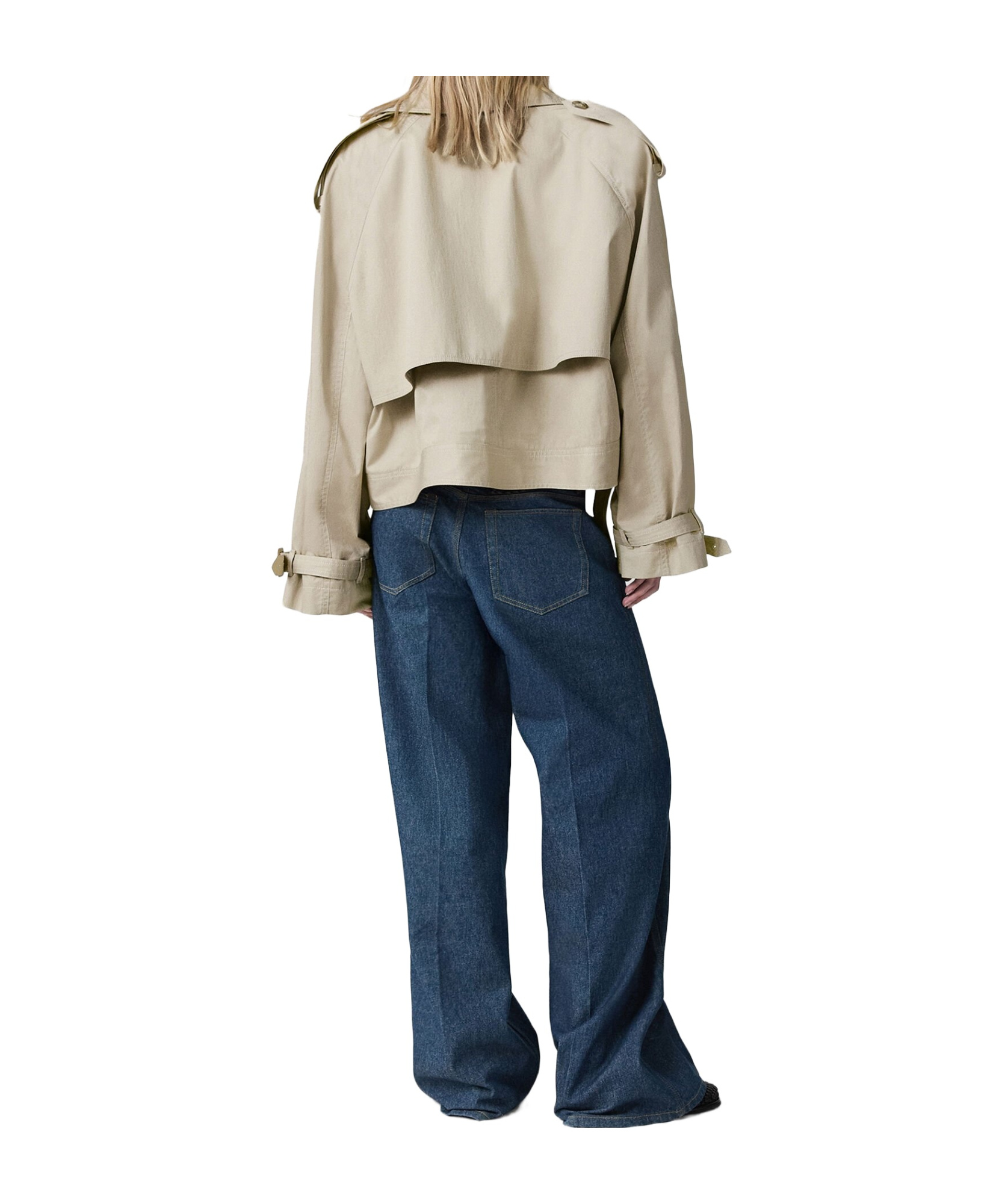 Stella Mccartney Centre-pleat Denim Tailored Trousers In Blue