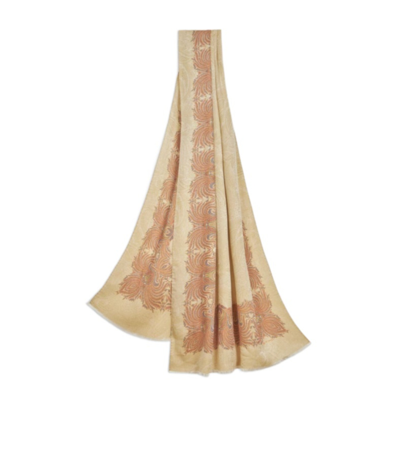 Etro Scarf With Foliage-patterned Edges In Multi