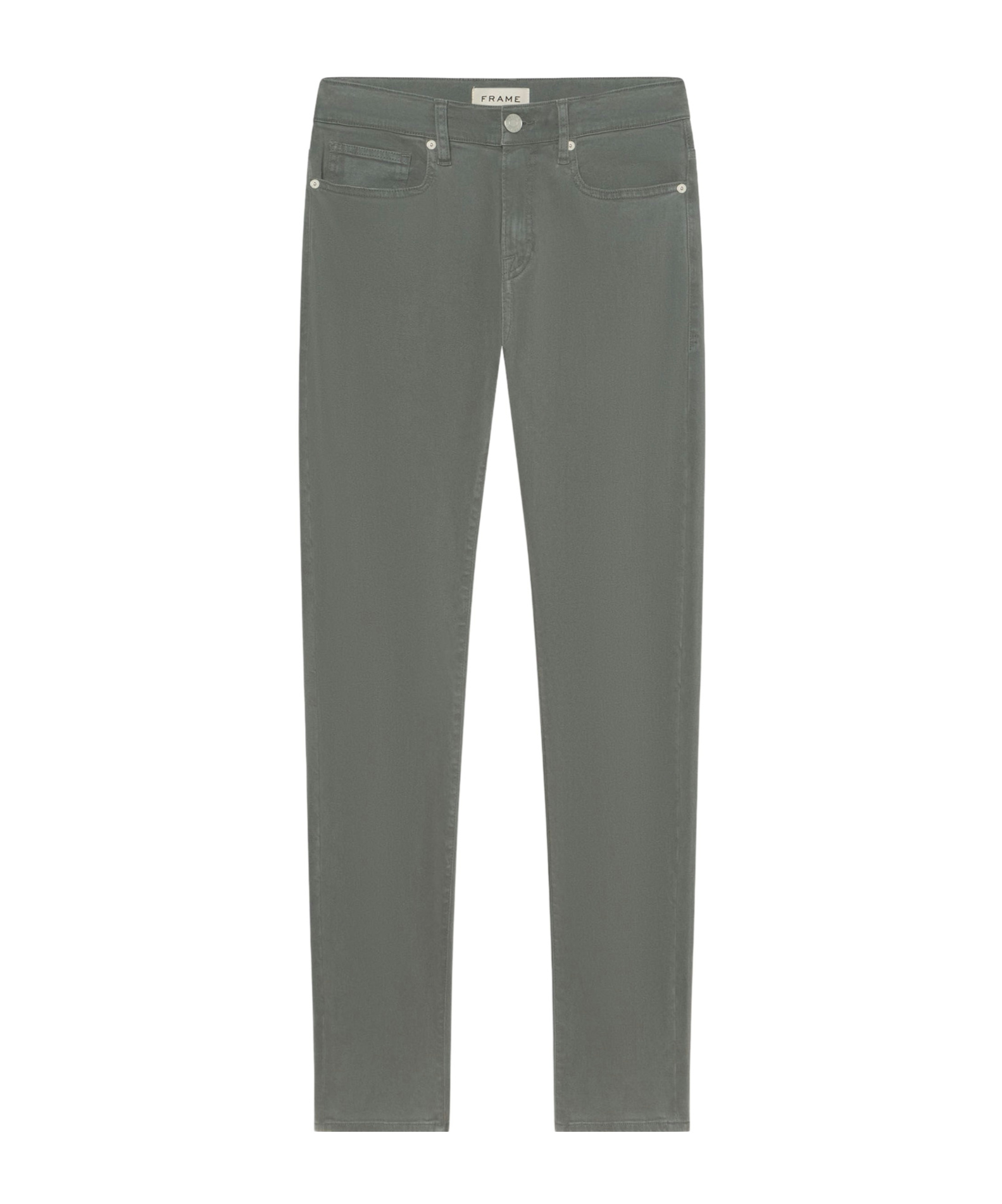 Frame Mid-rise Straight-leg Jeans In Gray