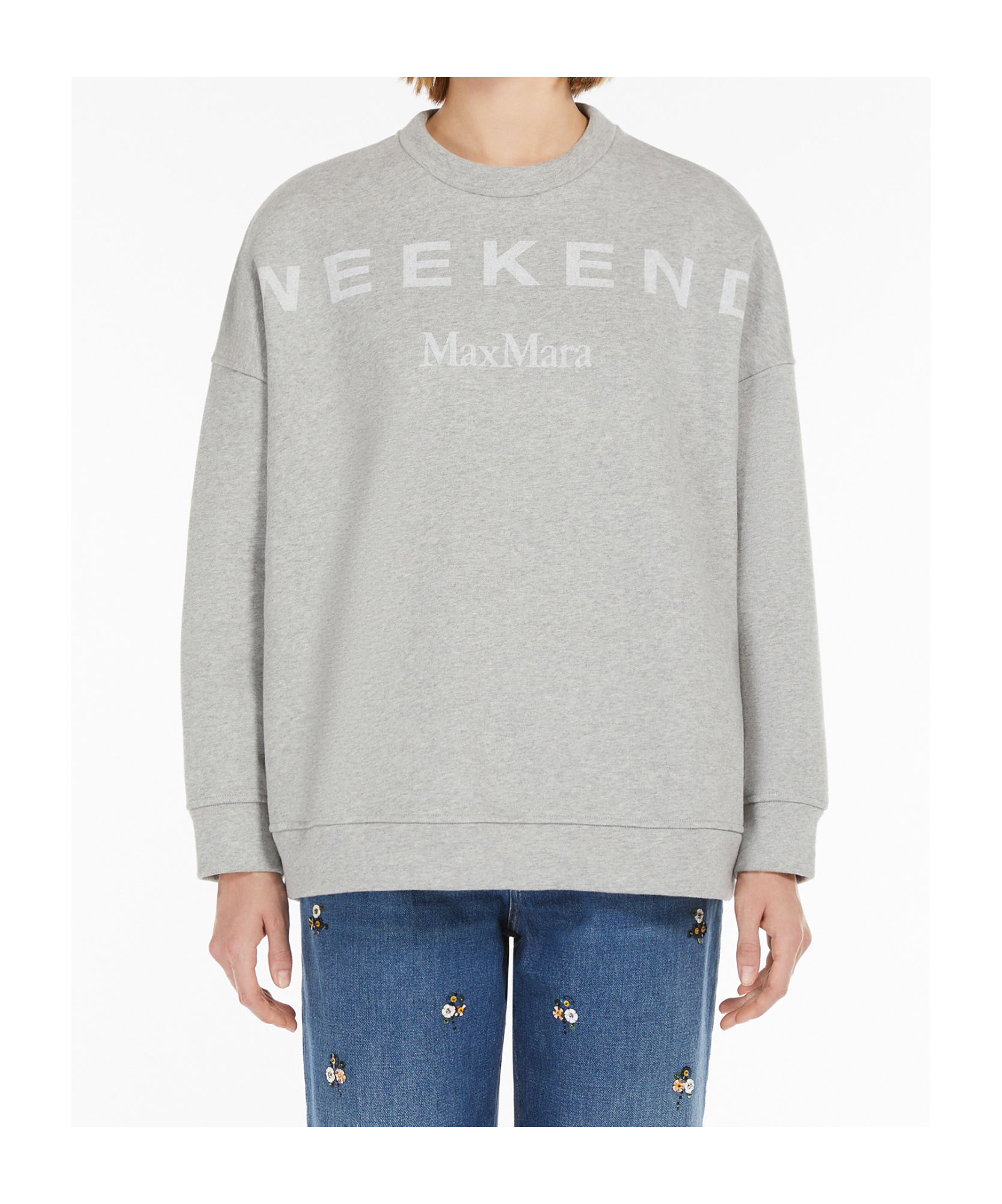 Weekend Max Mara Round-neck Sweater In Gray