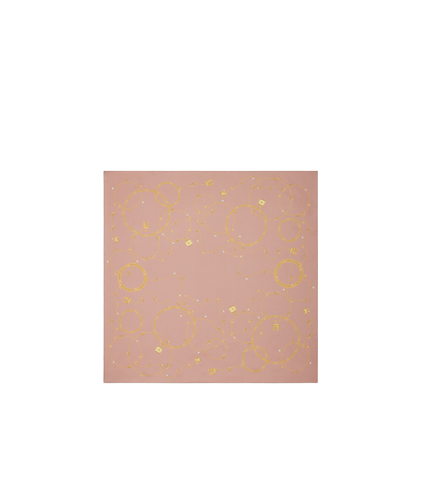 Celine Patterned Scarf In Rosy
