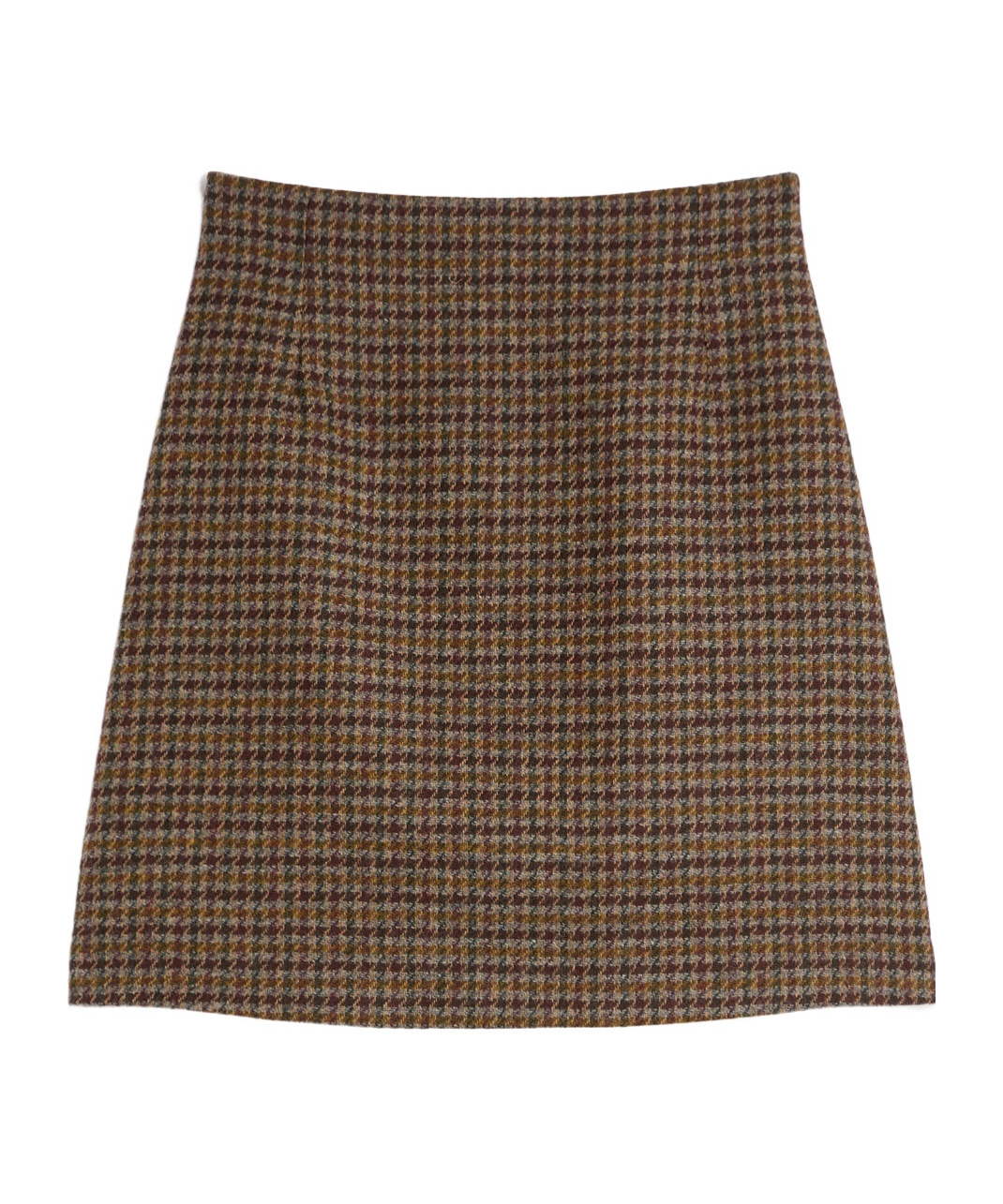 Weekend Max Mara Houndstooth Wool-blend Mini Skirt In Brown