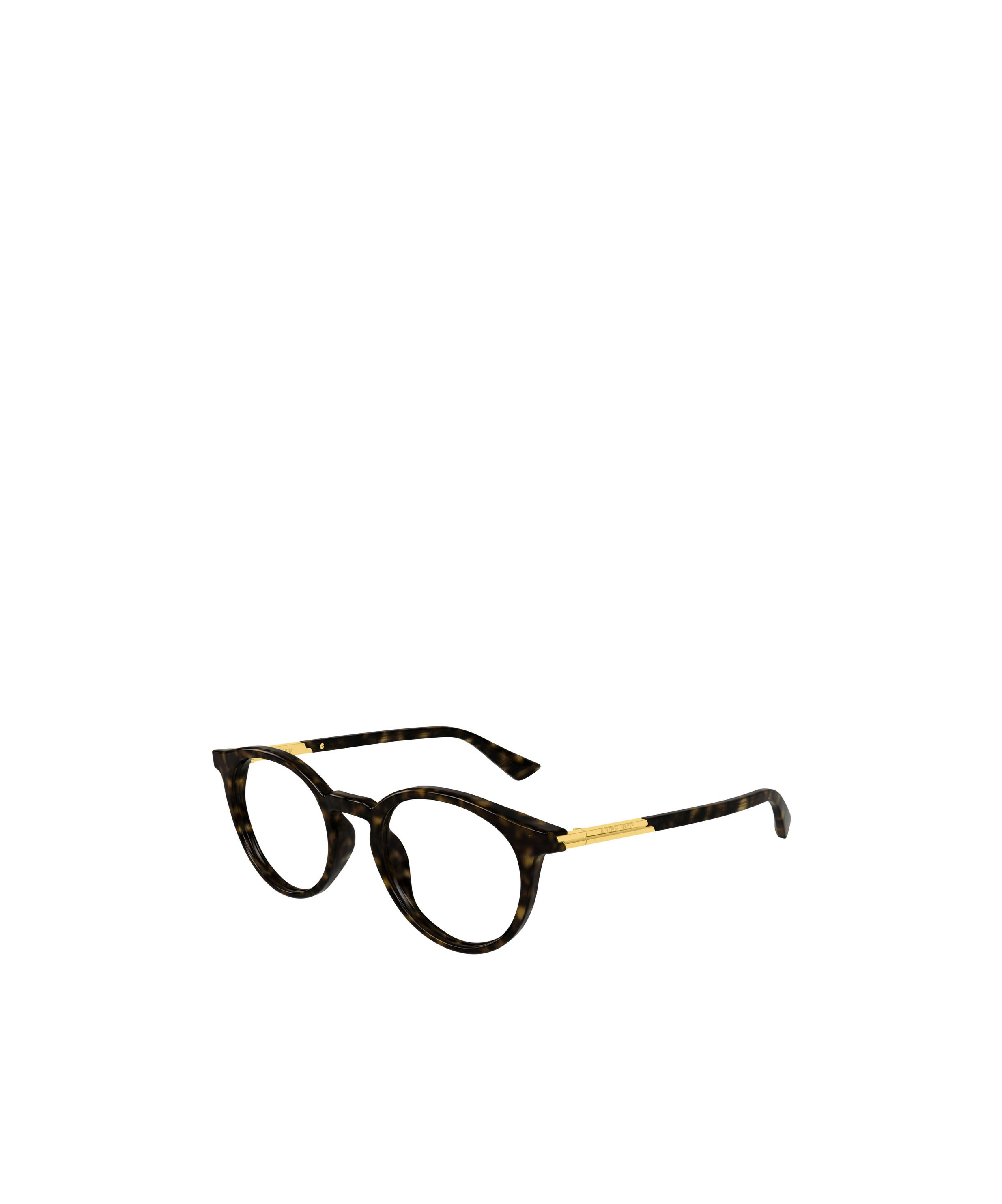 Bottega Veneta Eyewear Round Frame Glasses In Black