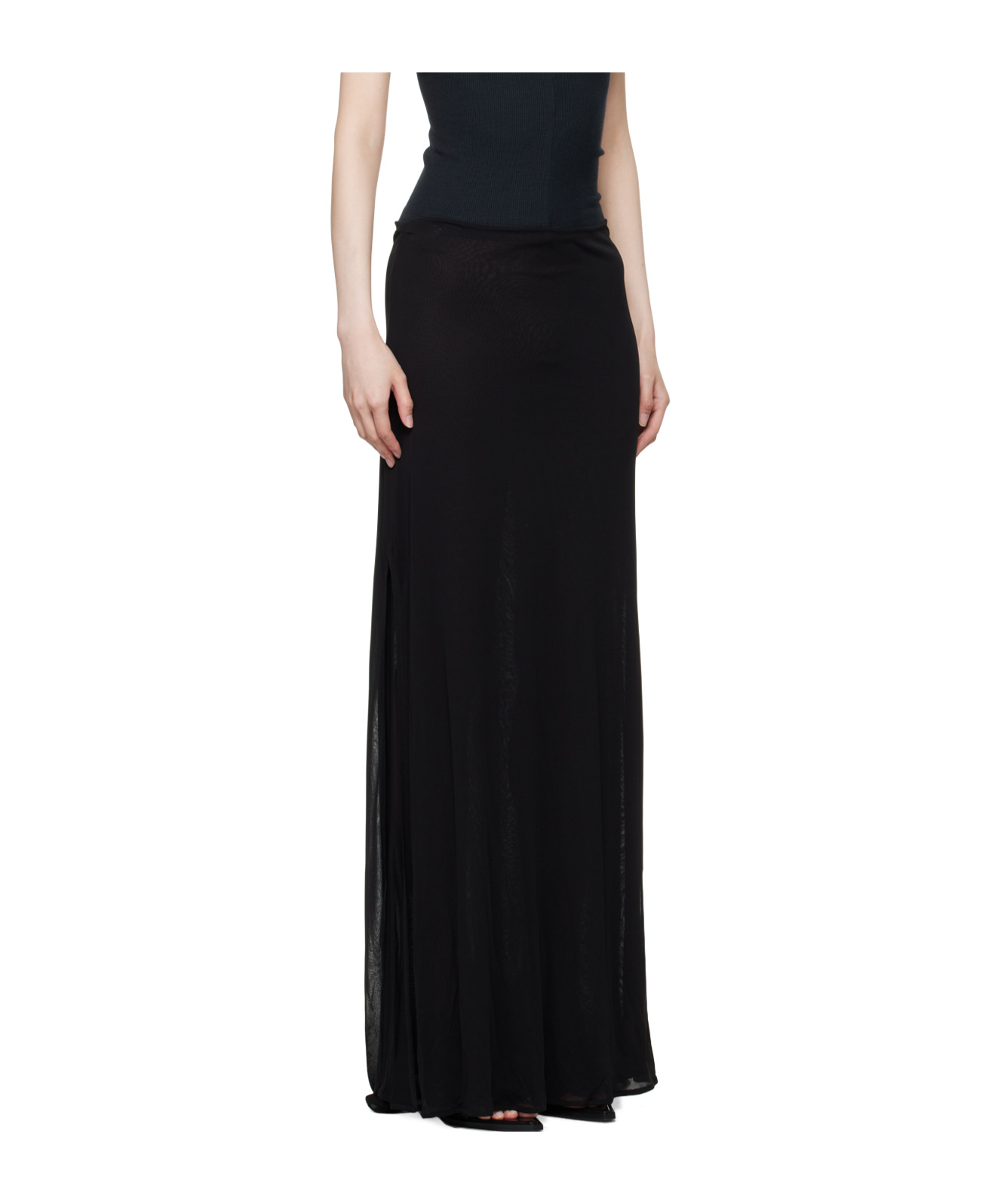 Shop Ann Demeulemeester Tana Split Skirt In Black