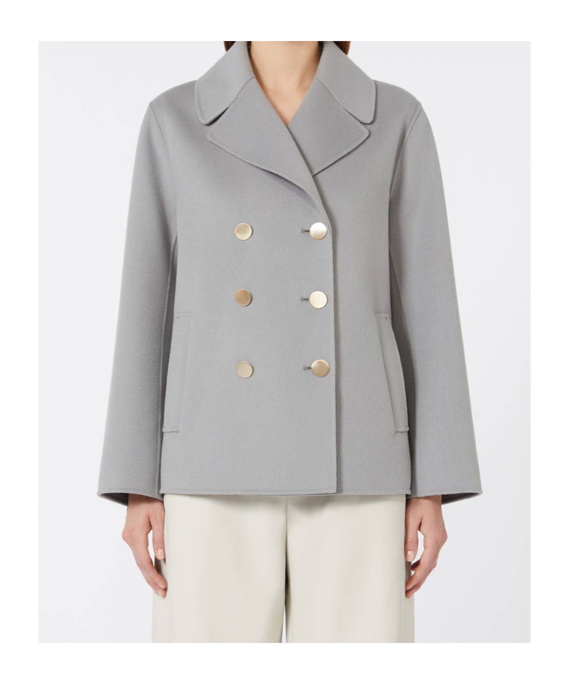 Max Mara 's  Margot Double-breasted Tailored Blazer In Gray