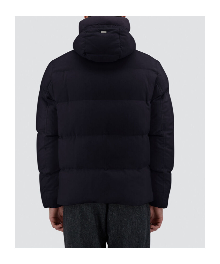 Herno Bomper Uin Cashmere And Silk Down Jacket In Black