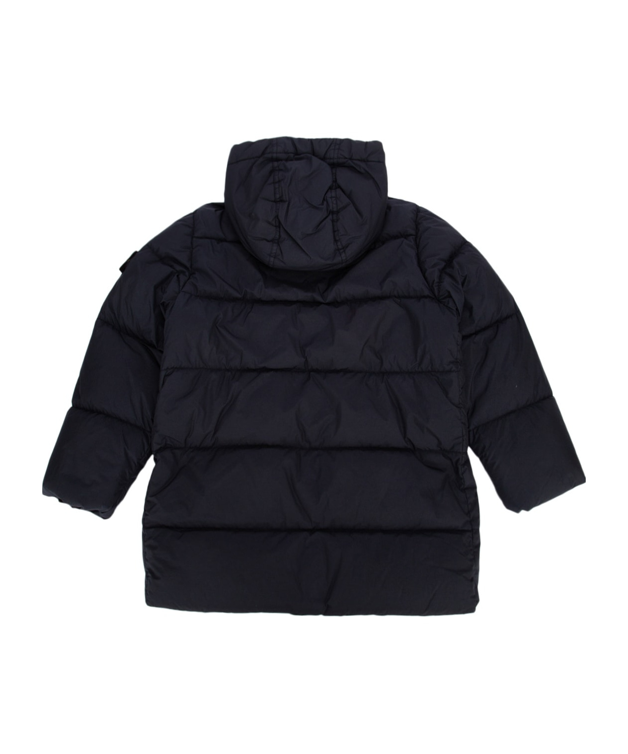 Stone Island Compass-badge Padded Coat In Blue