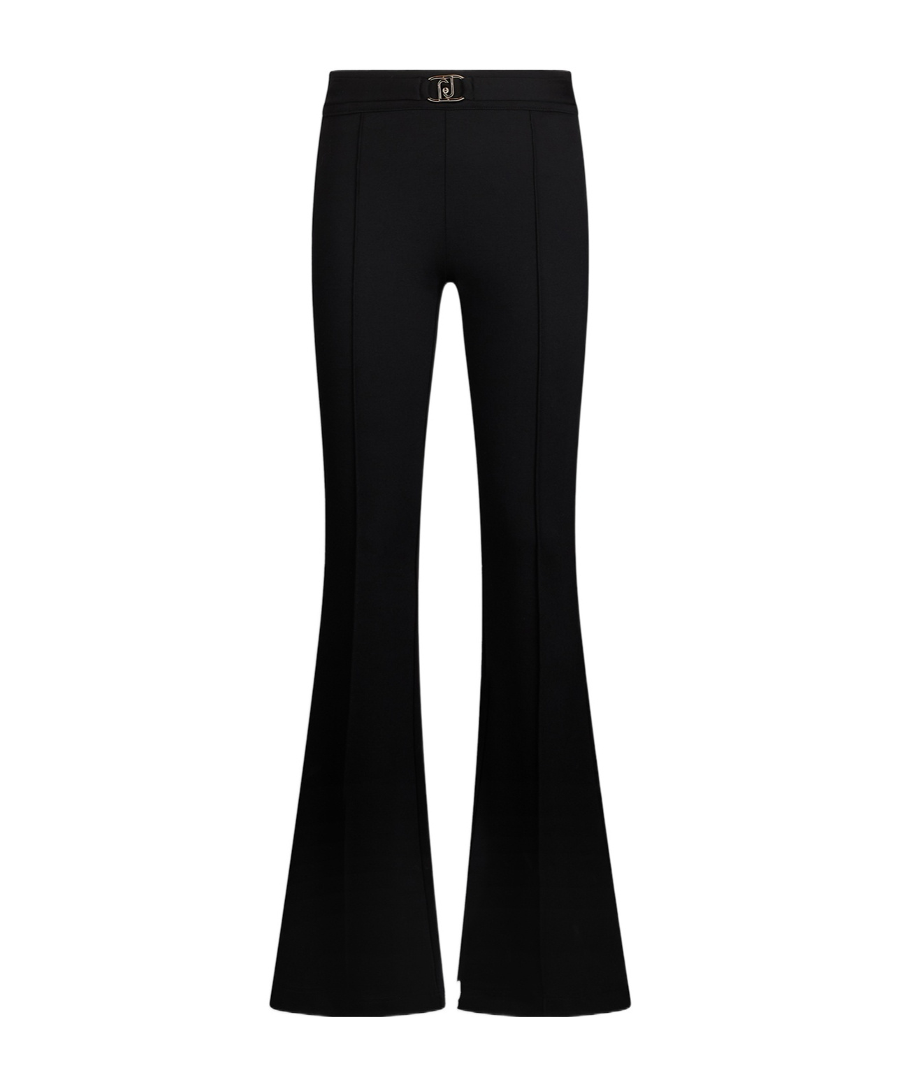 Liu •jo High Waist Flared Casual Pants In Black