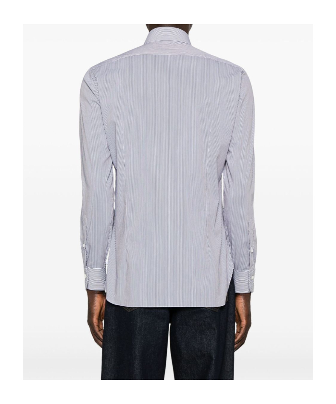 Barba Napoli Striped Shirt In Gray