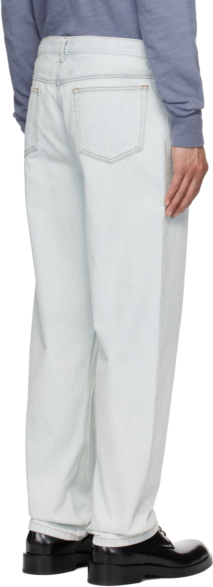 Apc Blue Martin Jeans In White