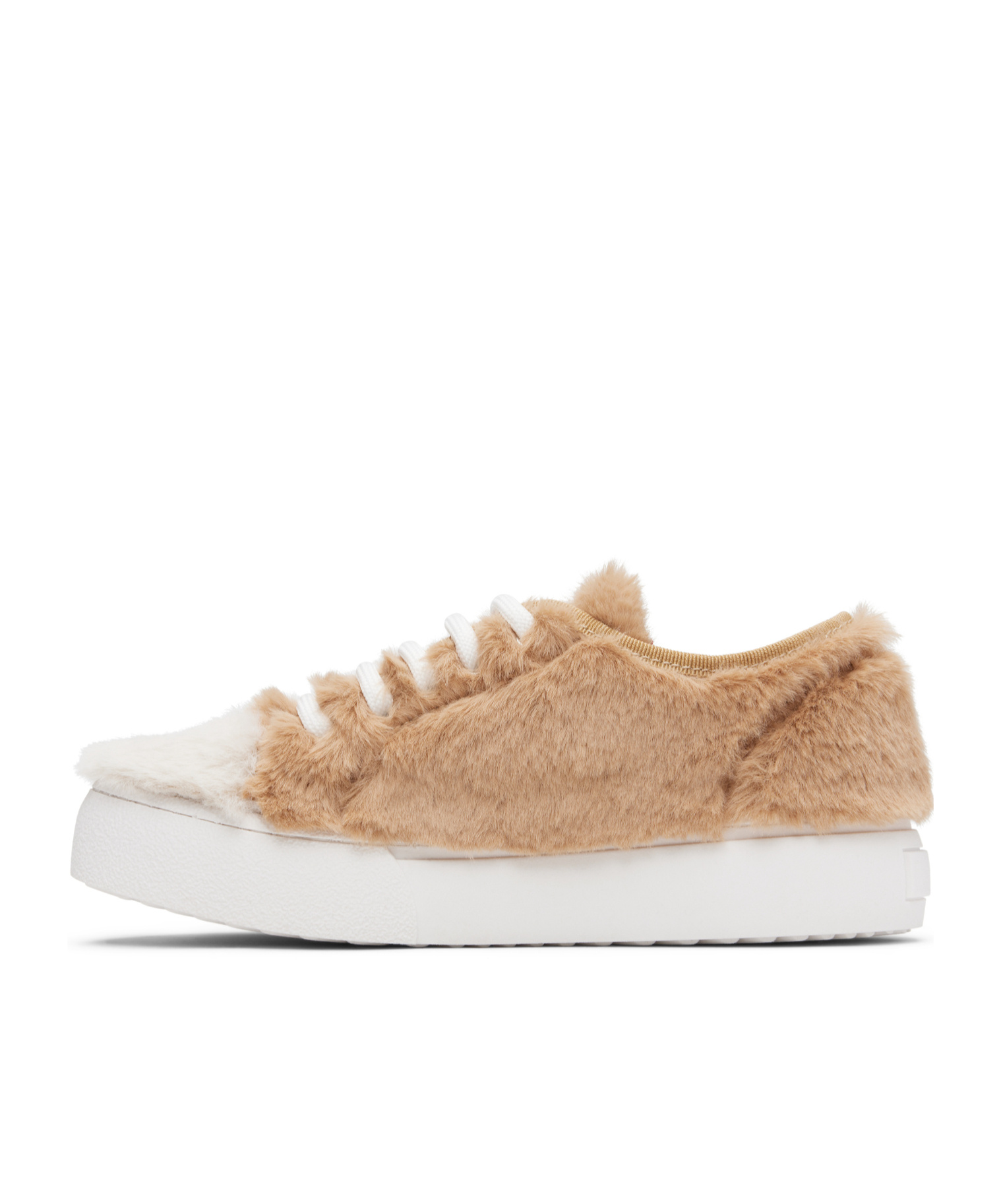 Marni Faux-fur Sneakers In Brown