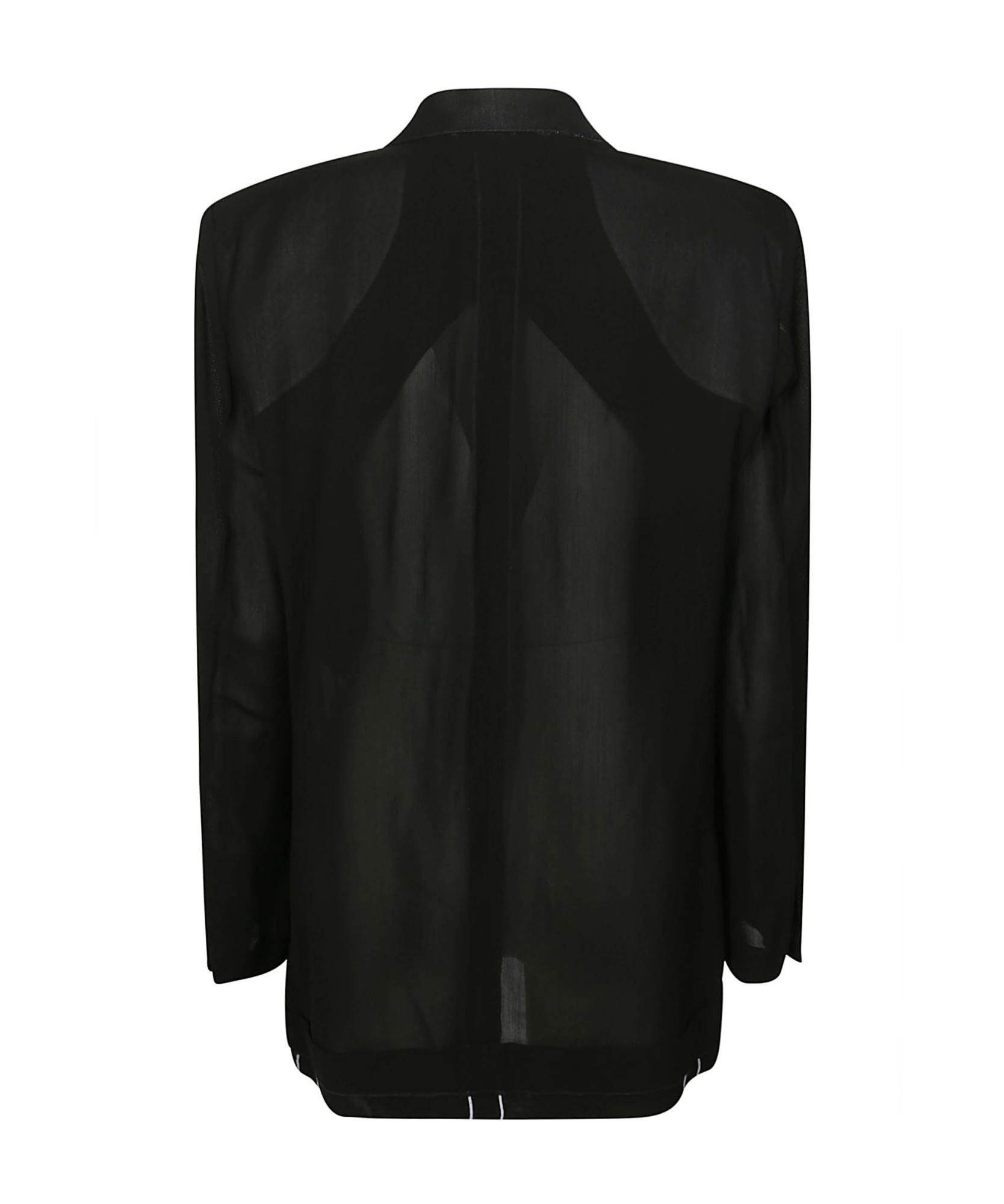 Victoria Beckham Long-sleeved Suit Coat In Black