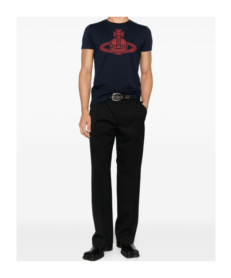 Vivienne Westwood Crew Neck Graphic Print Short Sleeve T-shirt In Black