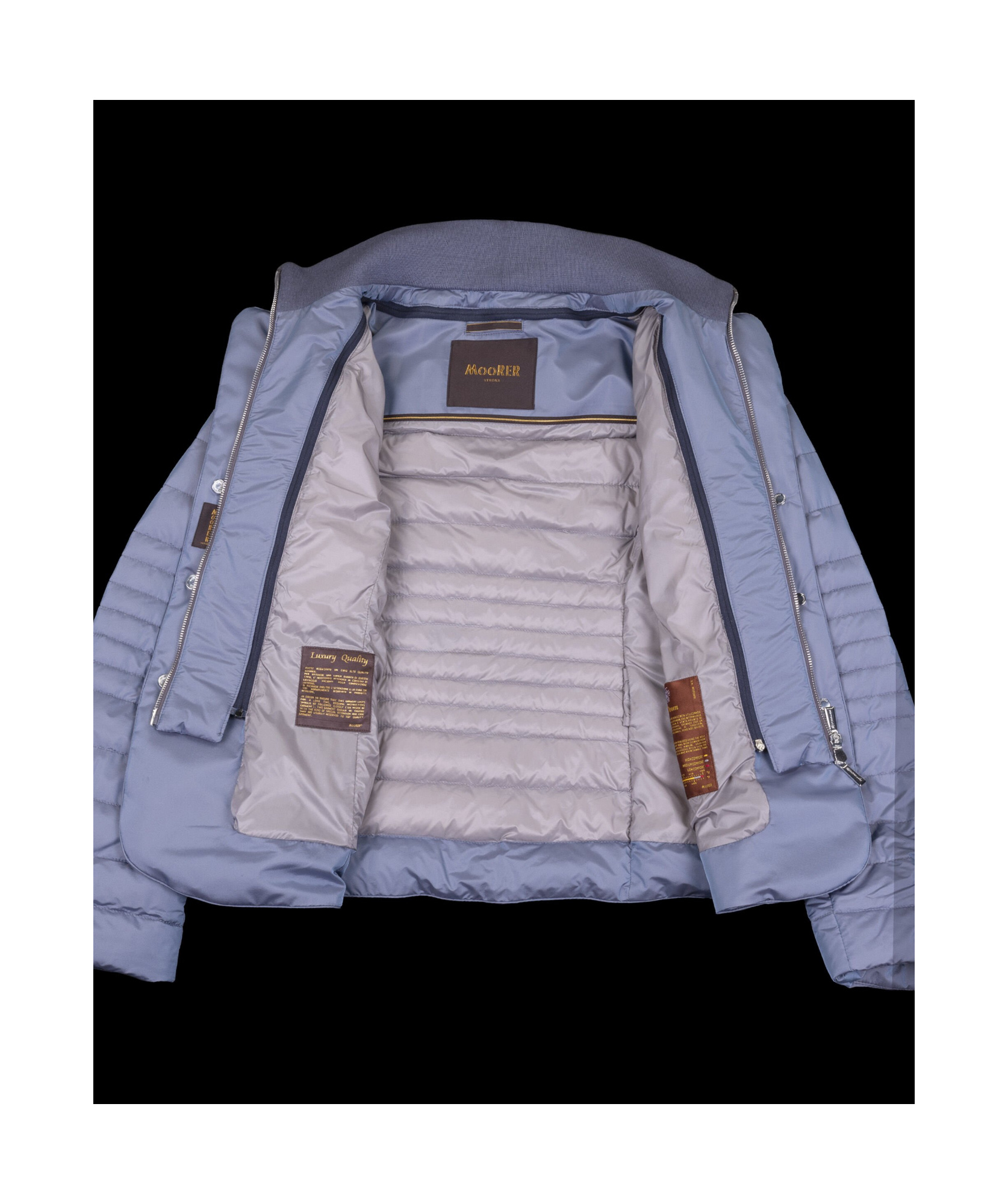 Moorer Long-sleeved Down Jacket In Purple