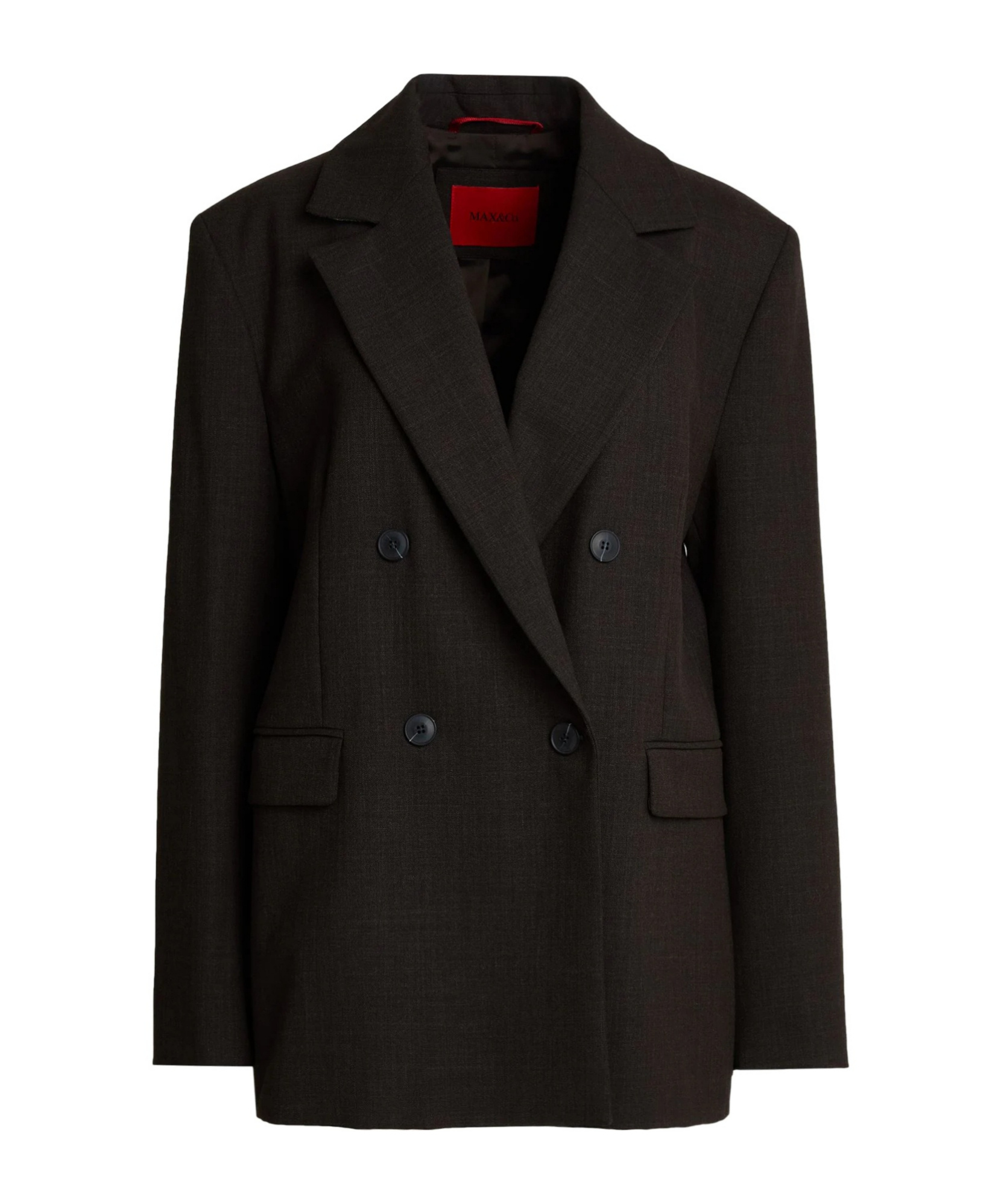 Maxco. Double-breasted Blazer In Black