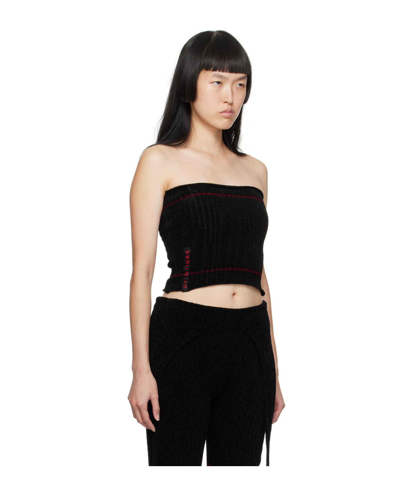 Ottolinger Logo Wiped Chest Vest In Black