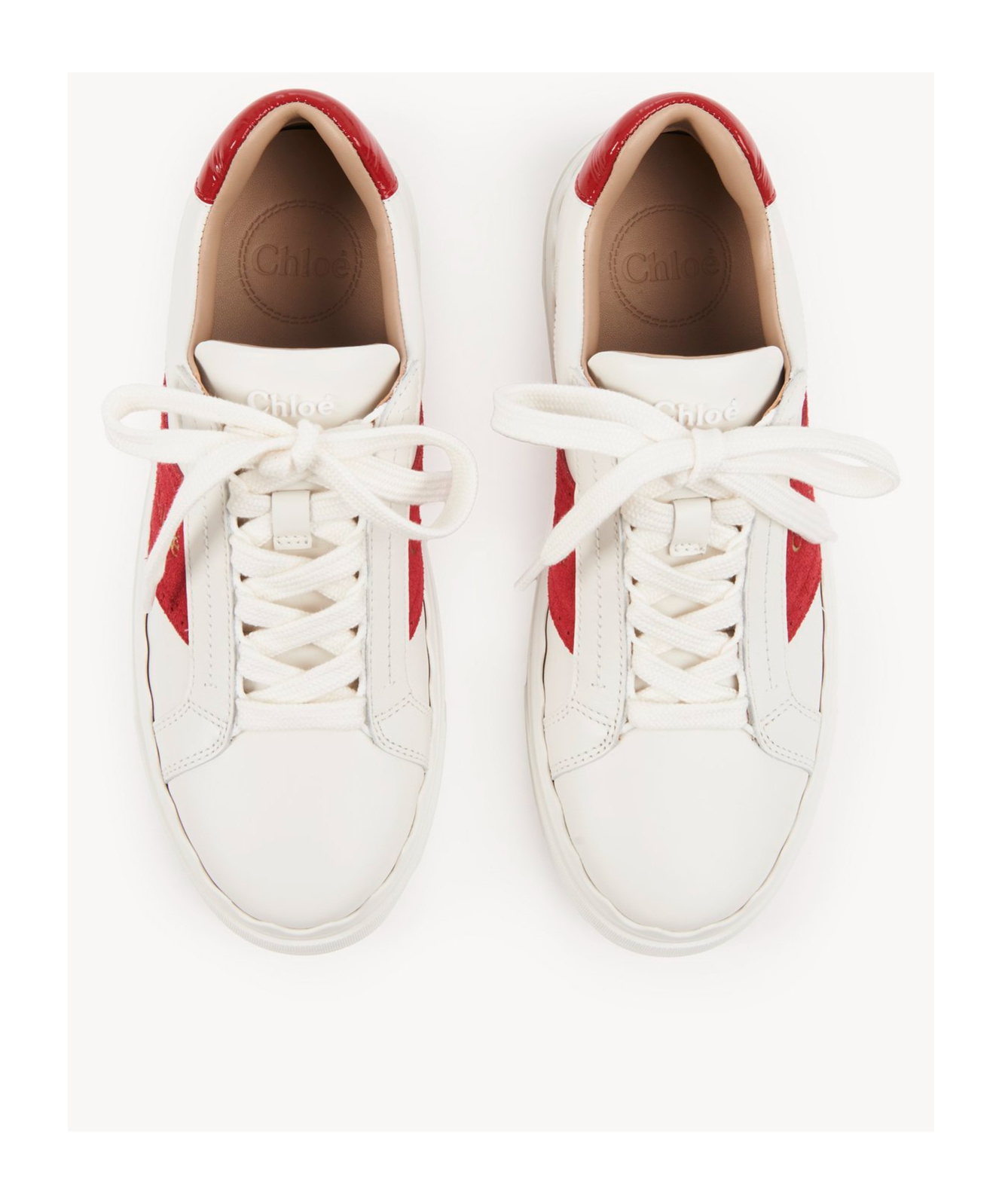 Chloé Round Head Low-cut Casual Shoes In White