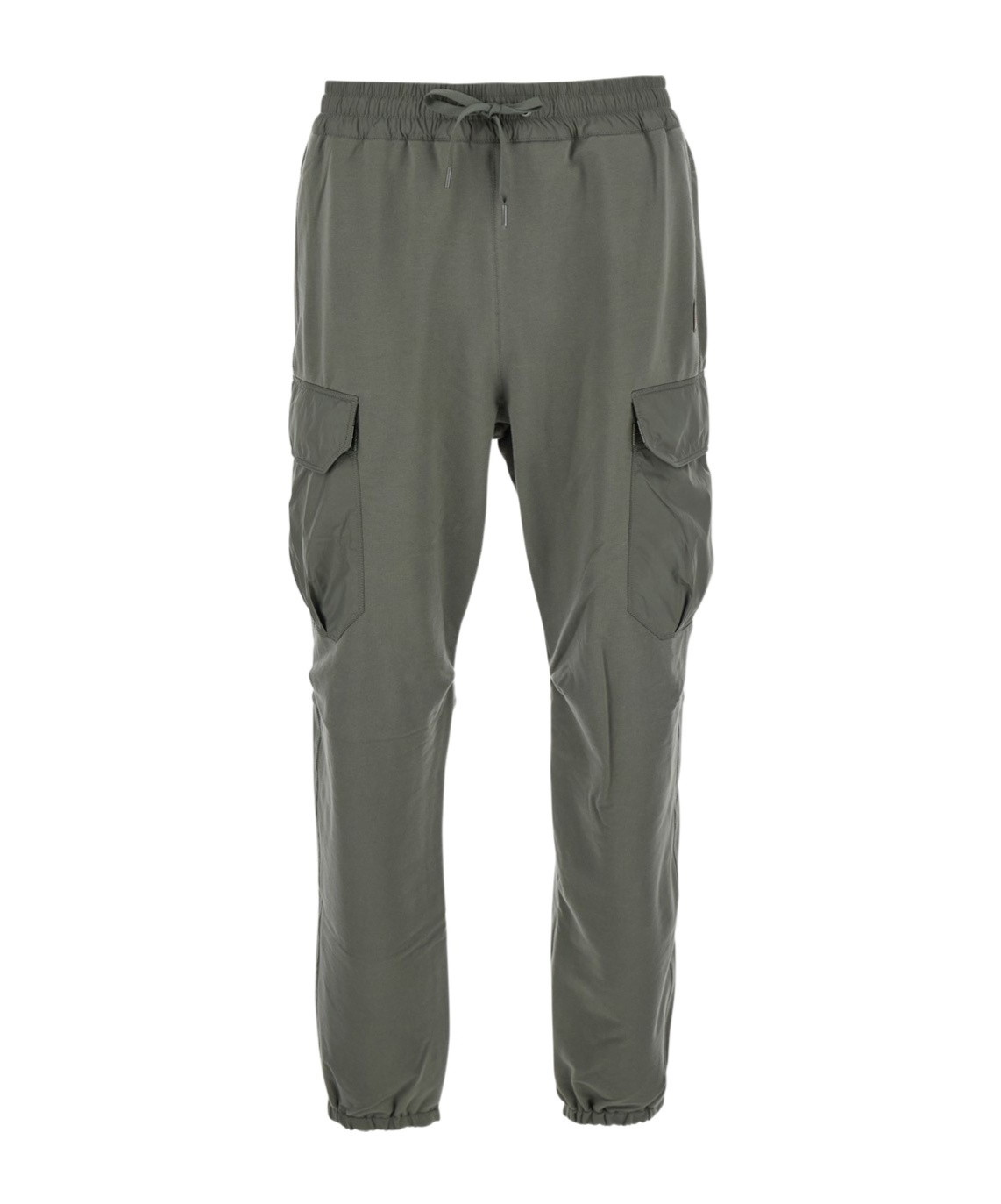 Parajumpers 'kennet' Green Pants With Logo Patch On The Side And Elastic Drawstring Waist In Cotton In Black
