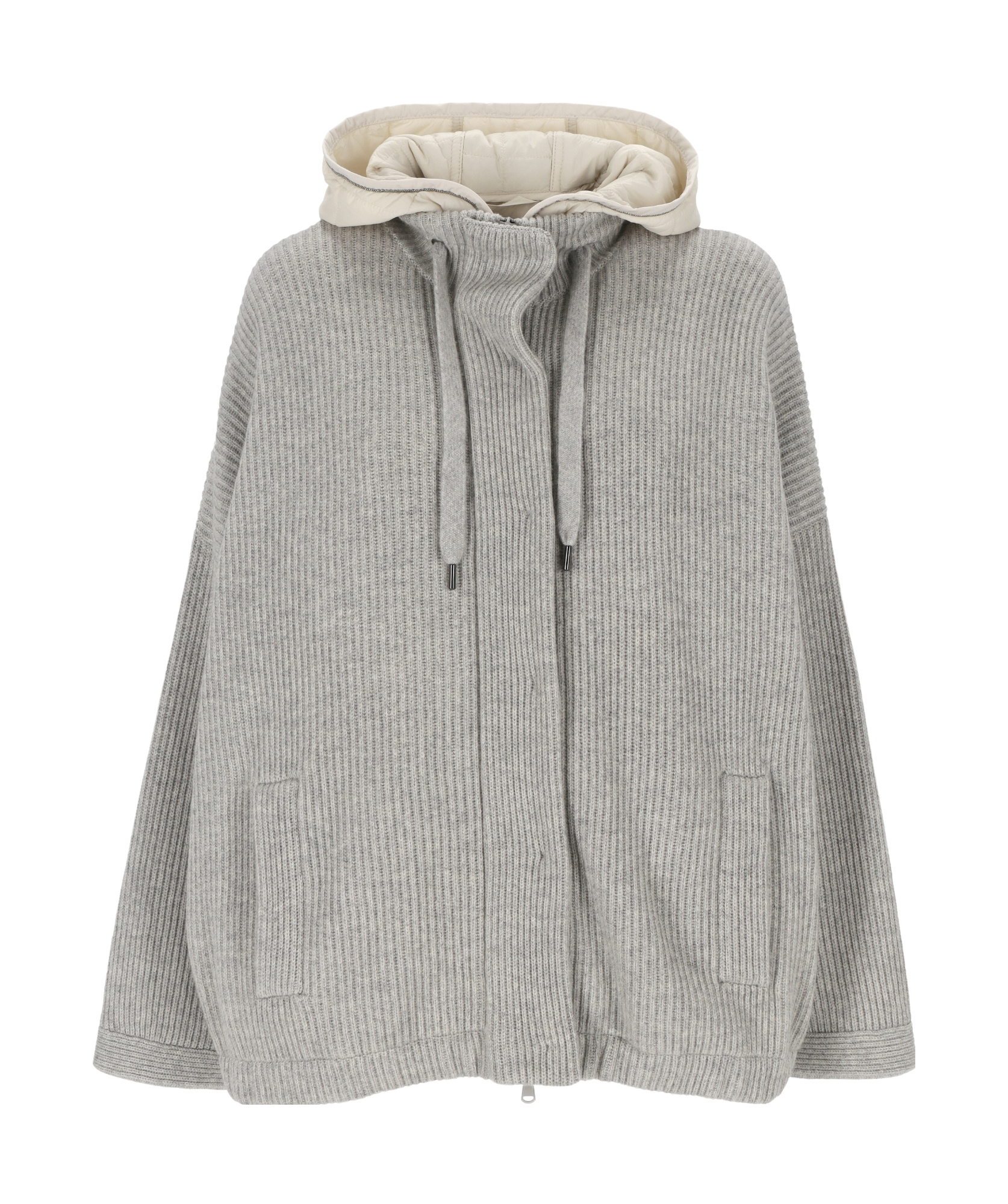 Brunello Cucinelli Long-sleeved Cotton Clothes In Gray