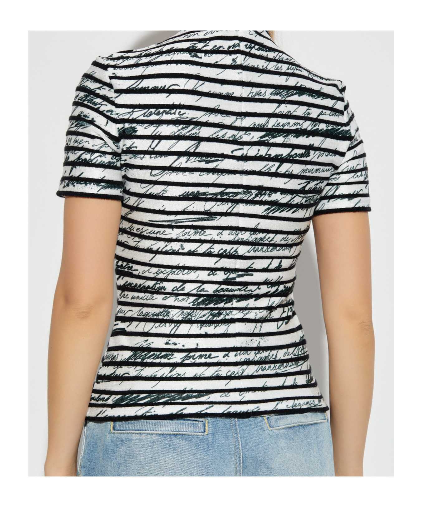 Balmain Printed Short-sleeved T-shirt In Black