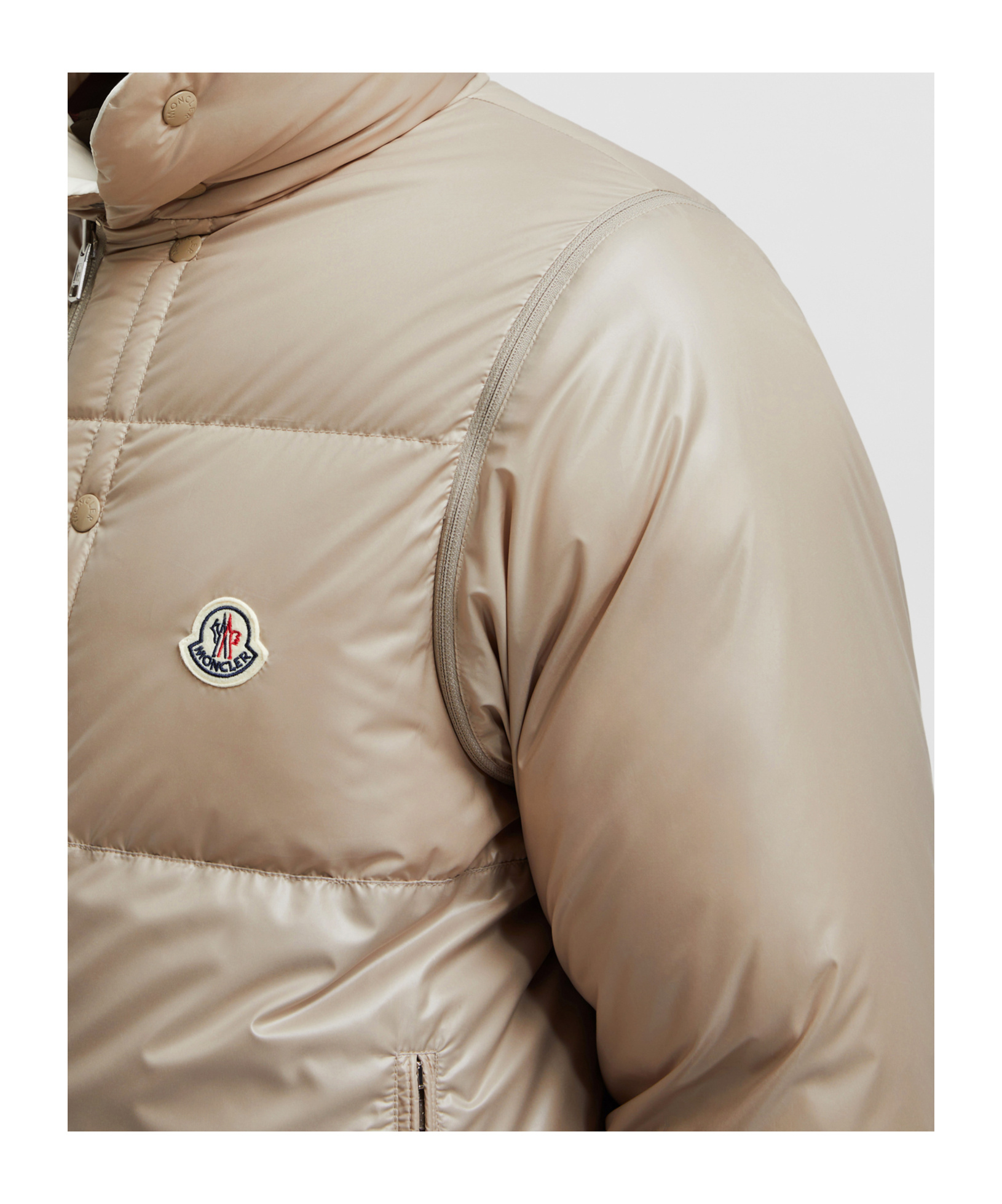 Moncler Double-sided Short Down Jacket In White