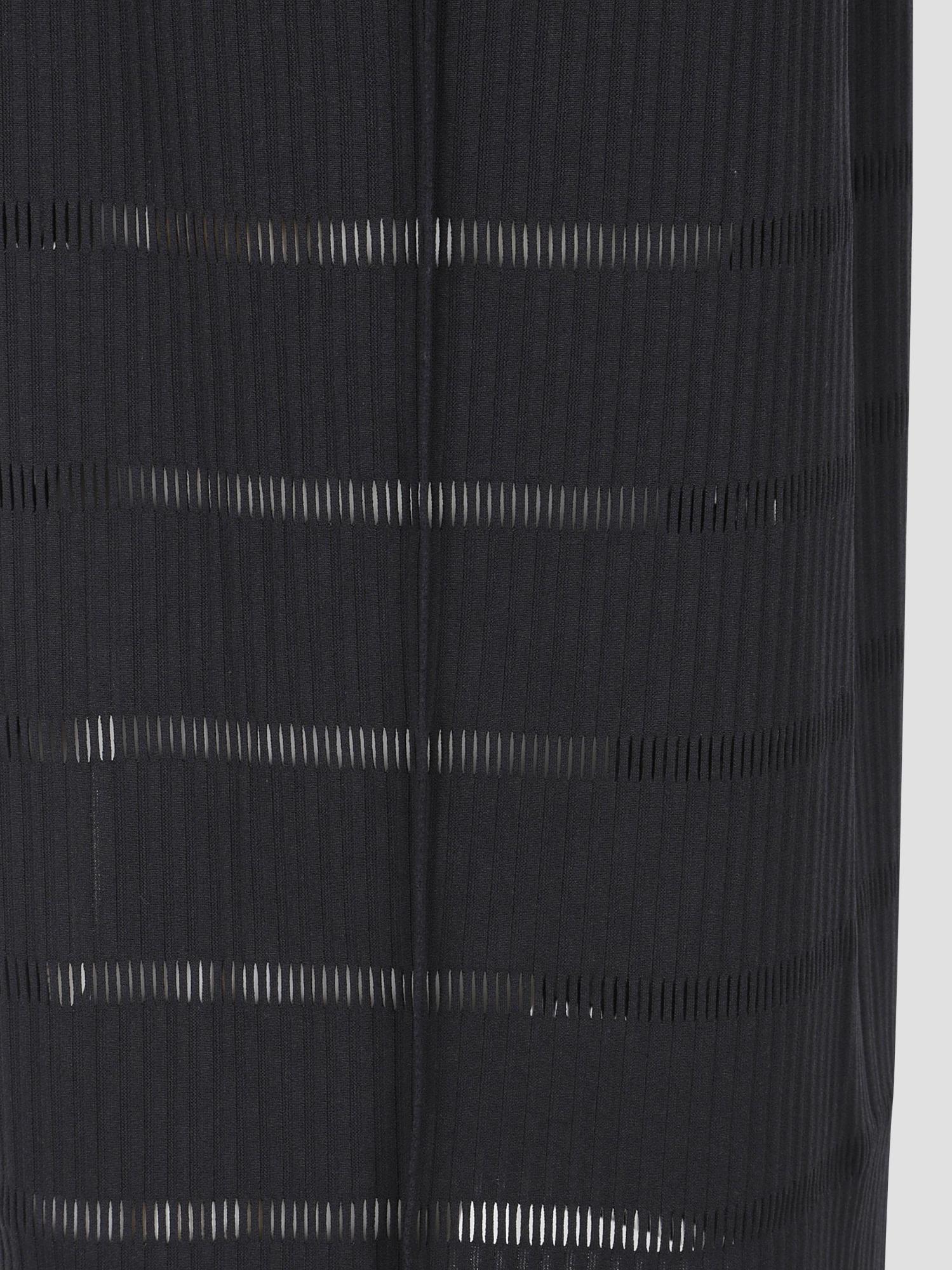 Issey Miyake Elastic Waist Midi Skirt In Black