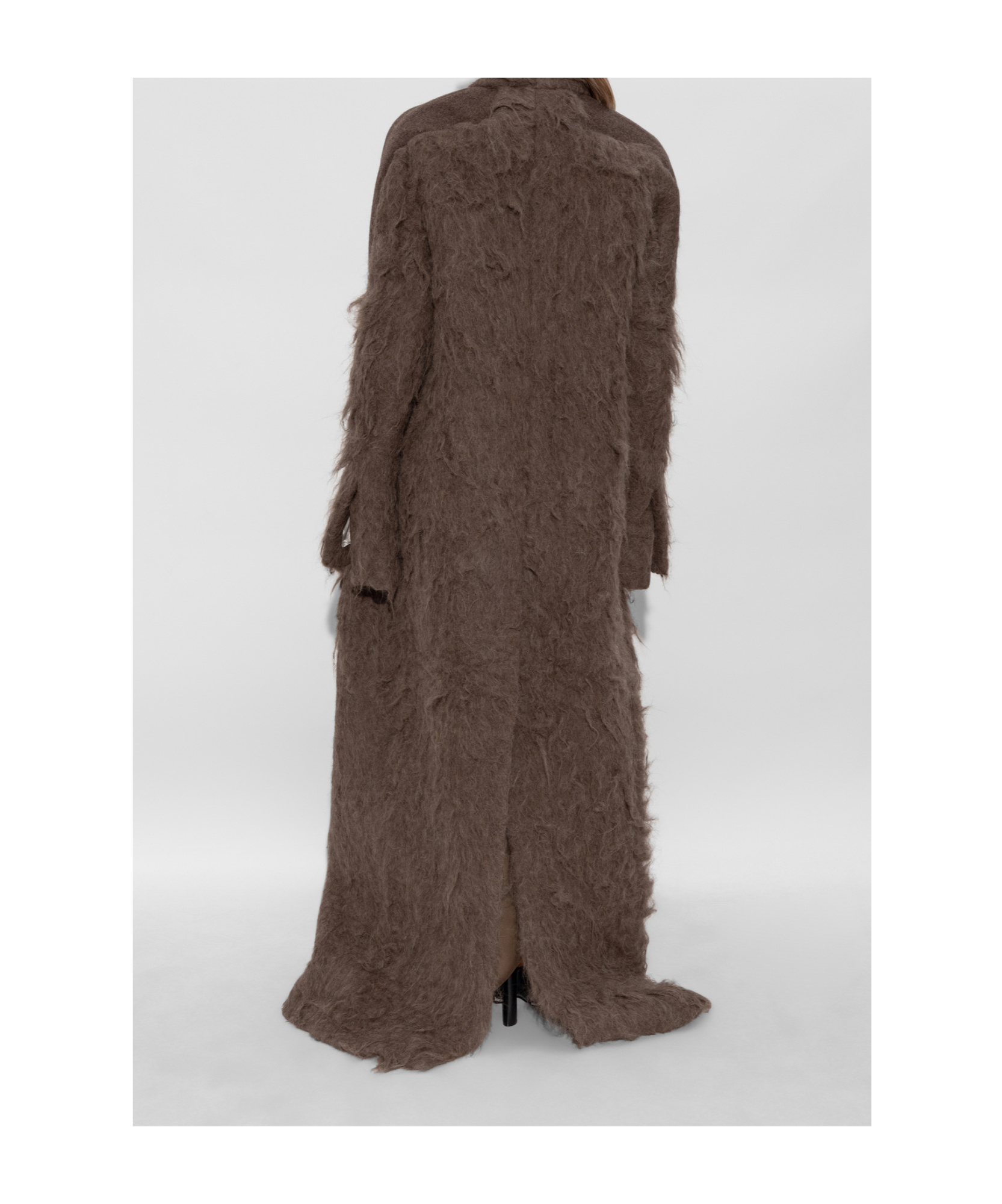 Rick Owens Brushed-finish Coat In Brown