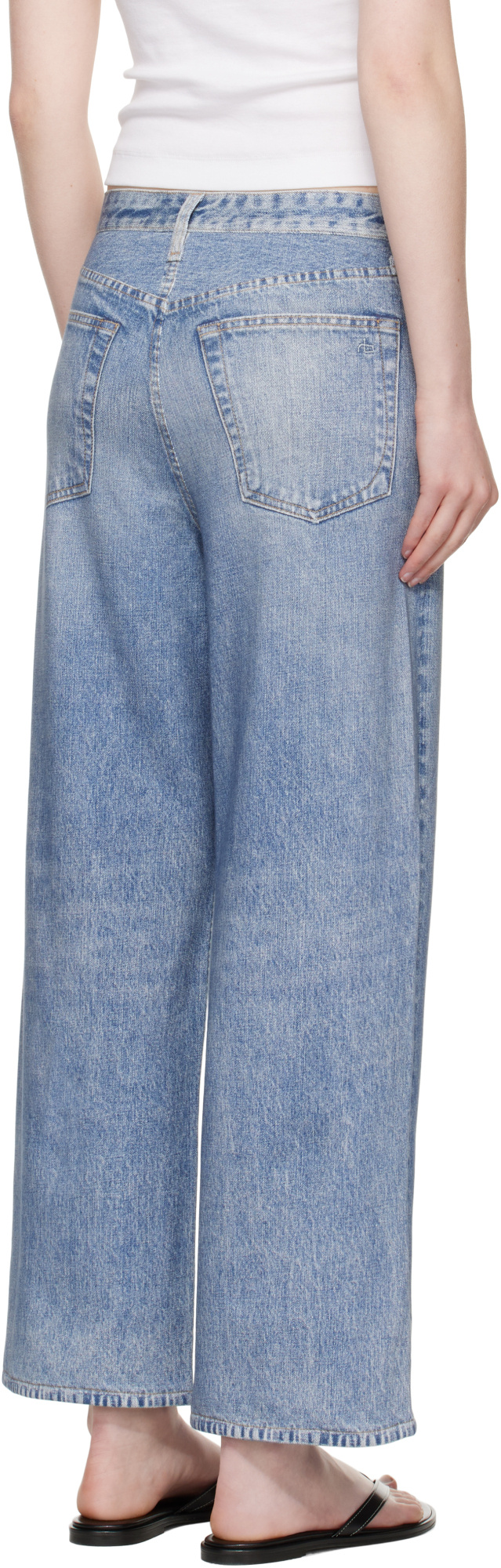 Rag & Bone Blue Wide Featherweight Sofie Jeans