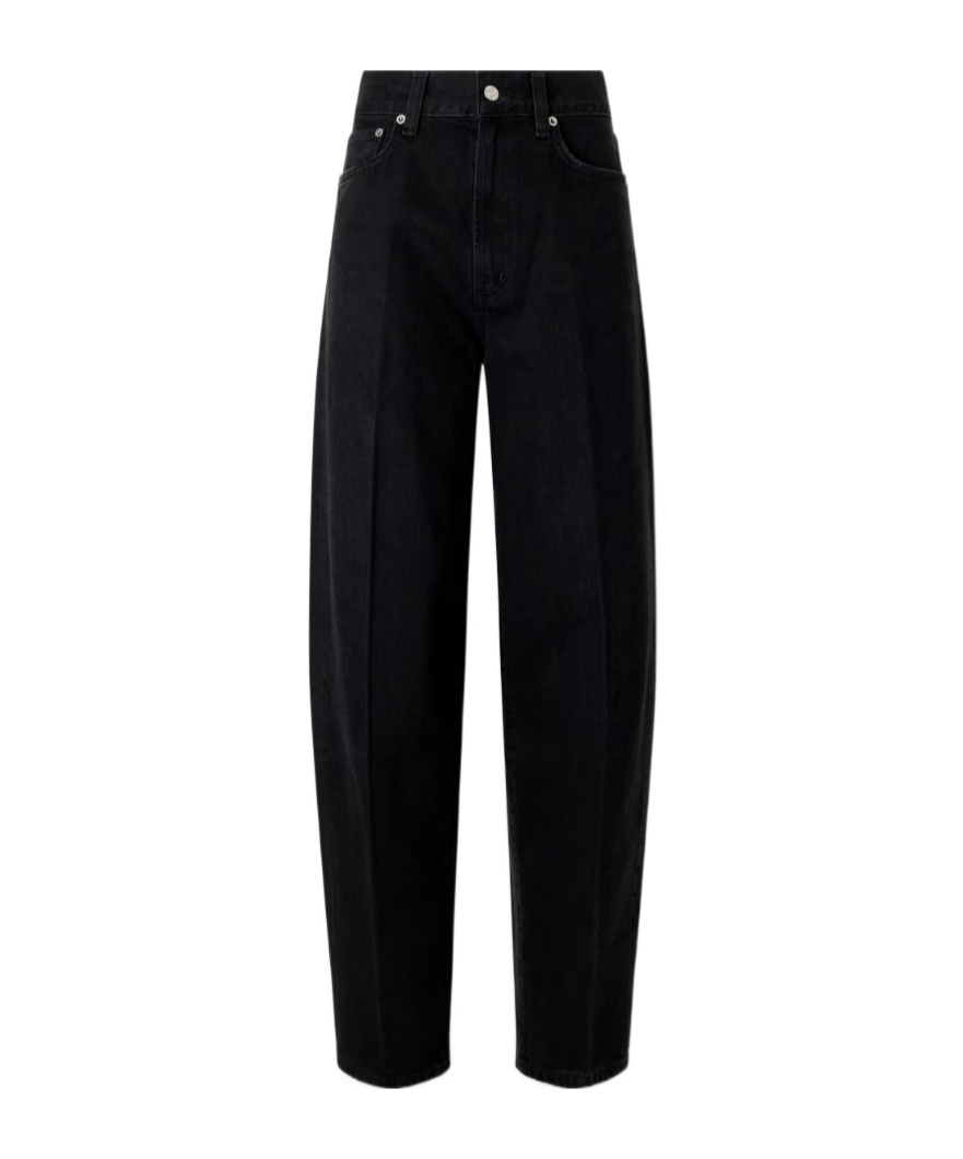 Agolde 80s High-rise Straight-leg Jeans In Black