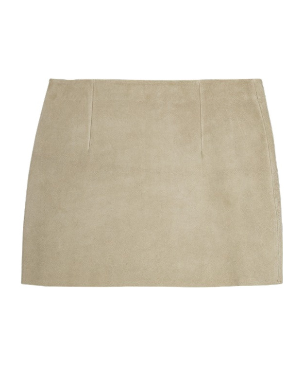 Remain Birger Christensen Beige Bonded Leather Miniskirt