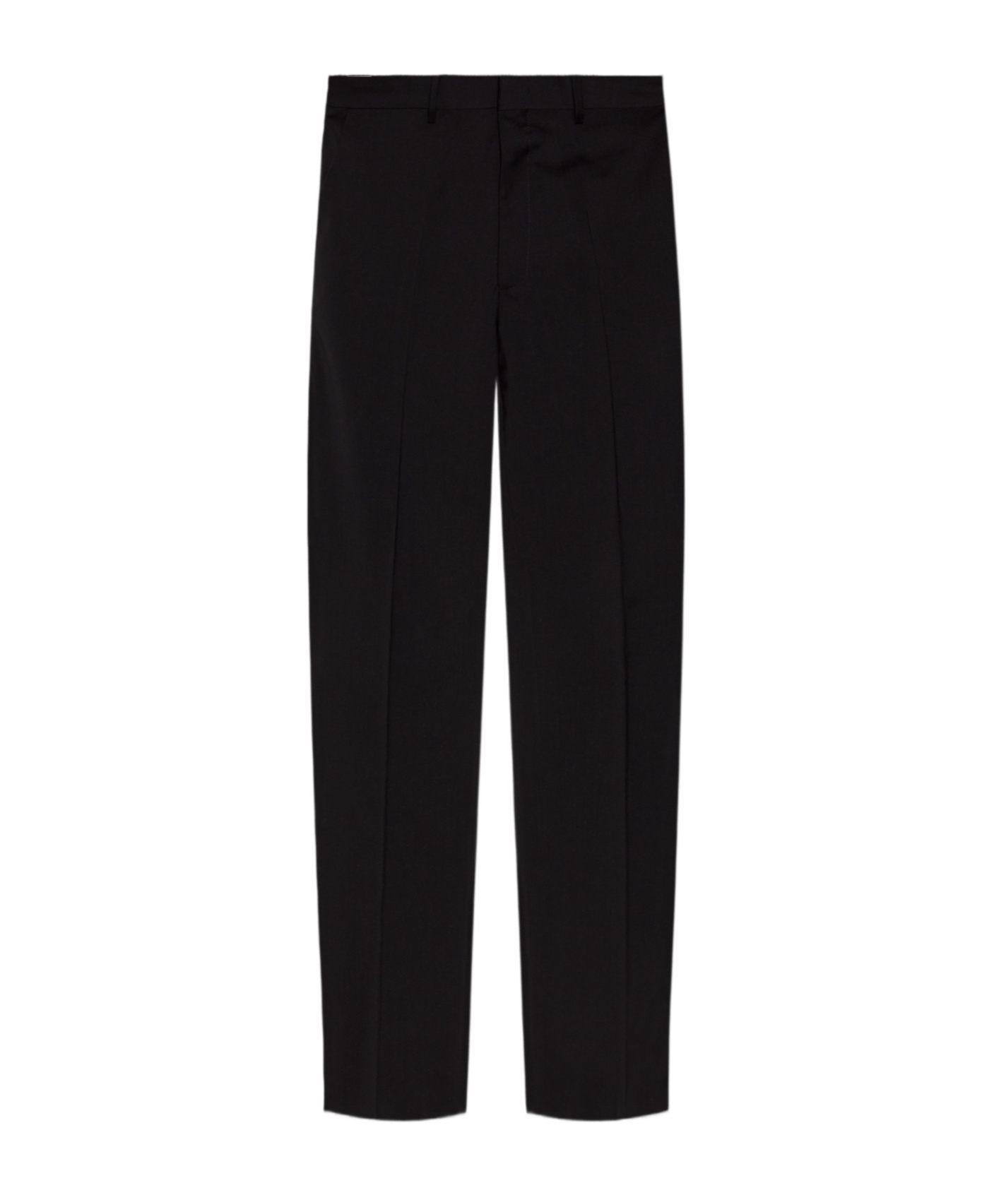 Moschino Creased Straight Trousers In Black