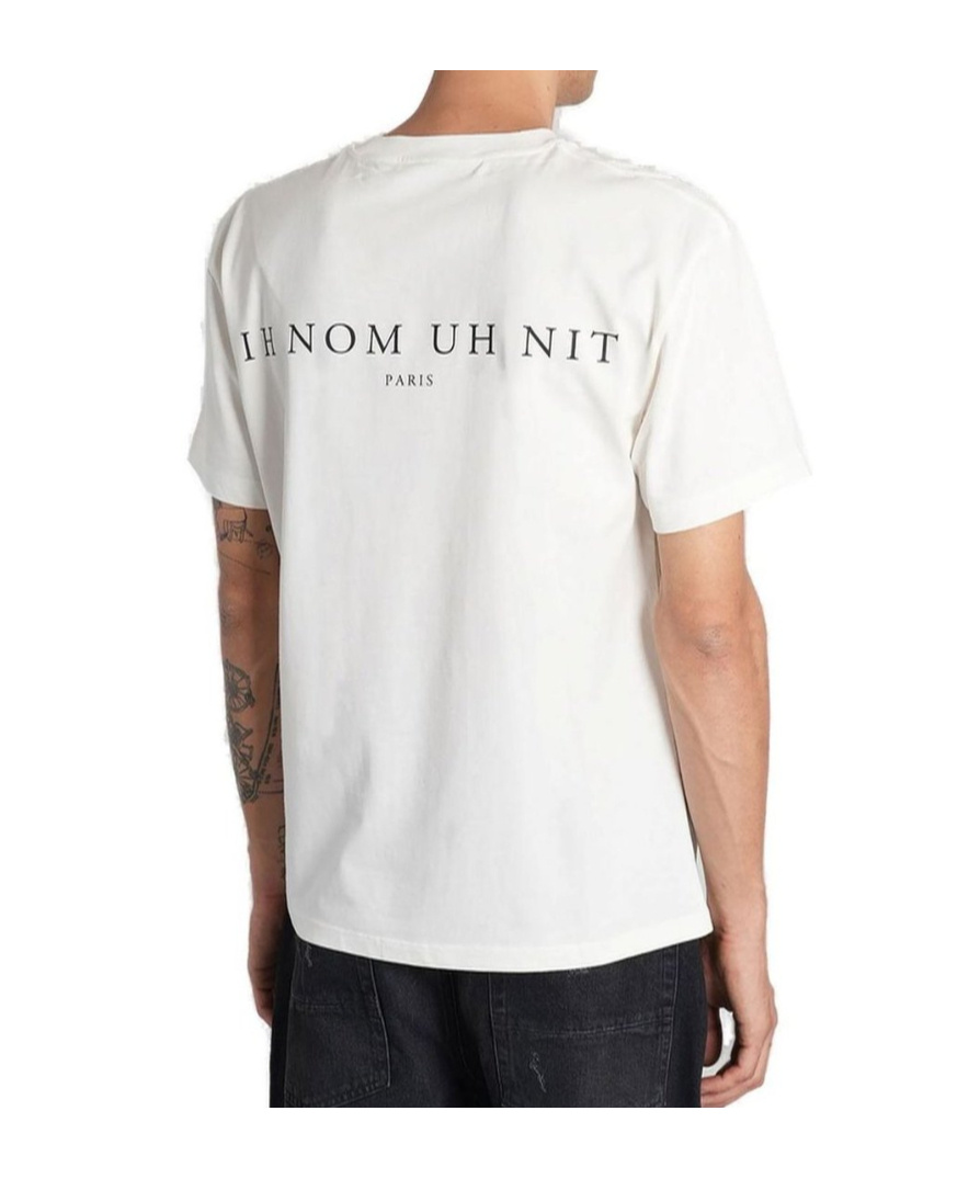 Ih Nom Uh Nit Graphic Printed Crewneck T-shirt In White