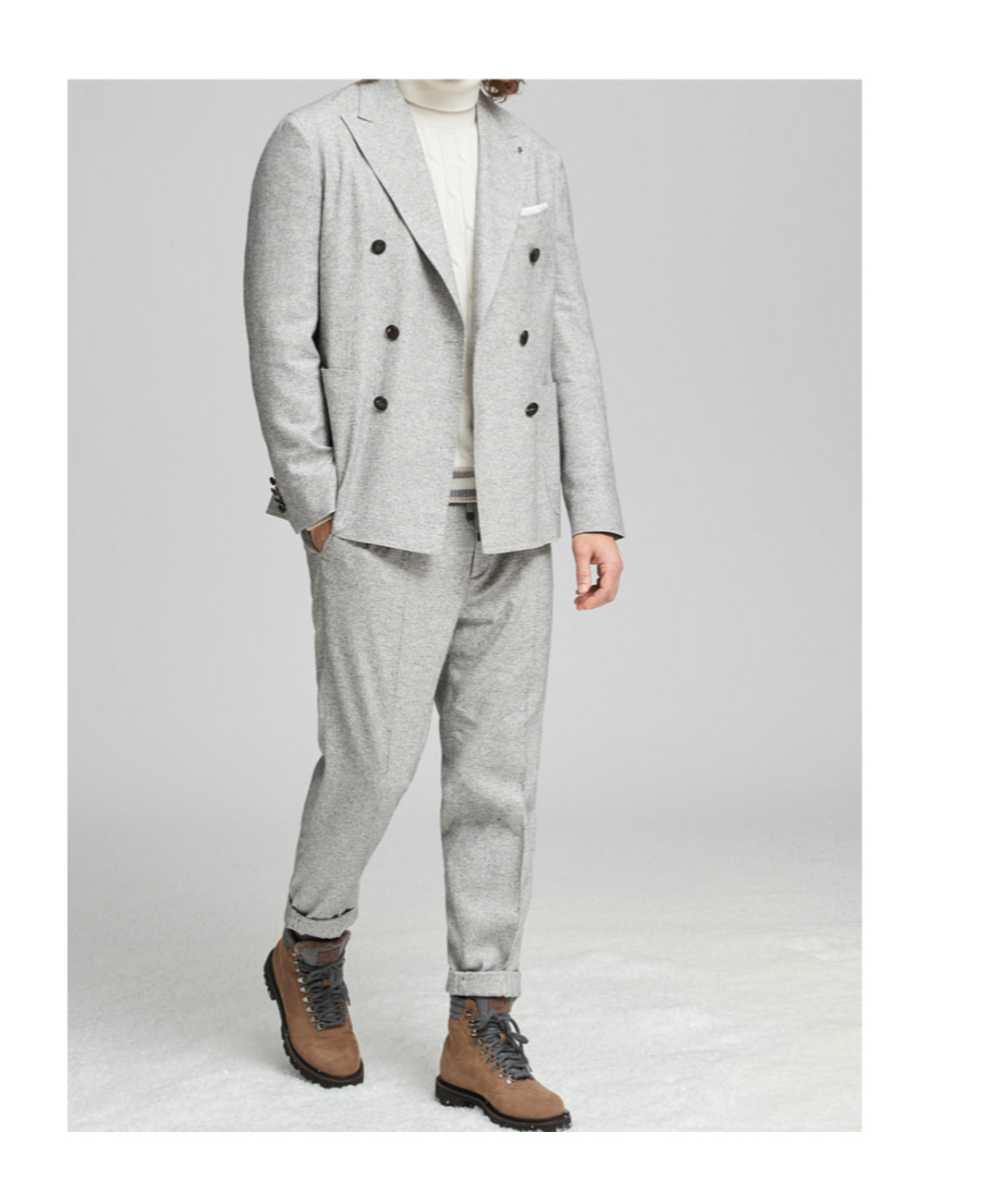 Peserico Elastic Waist Casual Pants In Gray