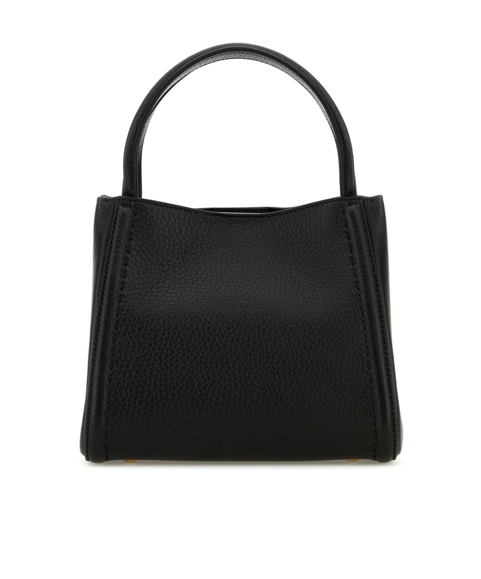 Valentino V Plaque Double Top Handle Tote In Black