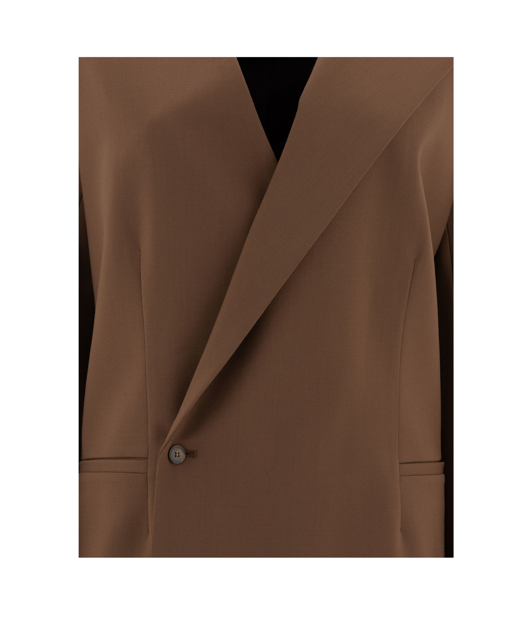 Loulou Studio Long-sleeved Suit Coat In Brown