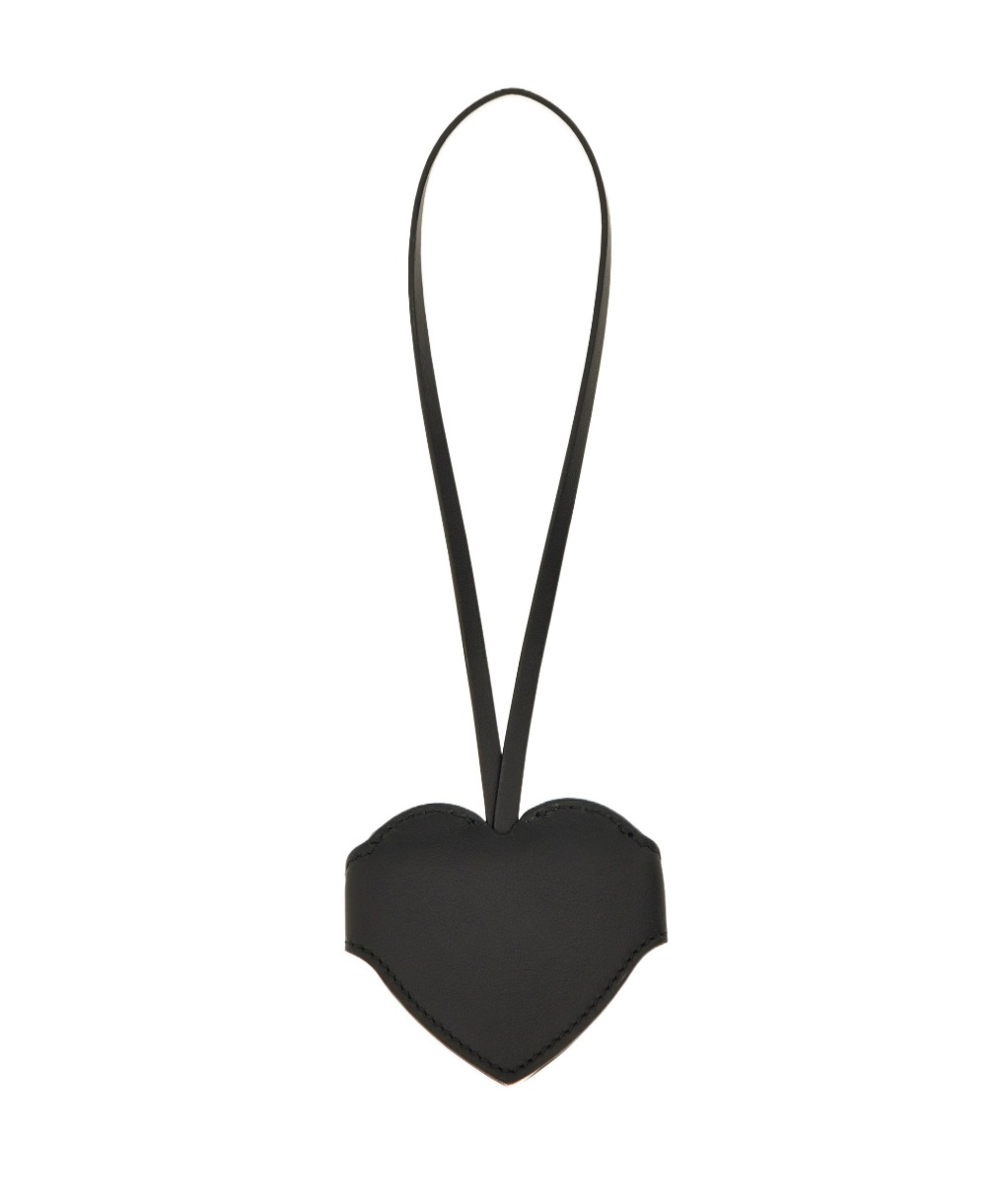 Ferragamo Charm Cuore Mirror Bag Charm In Black