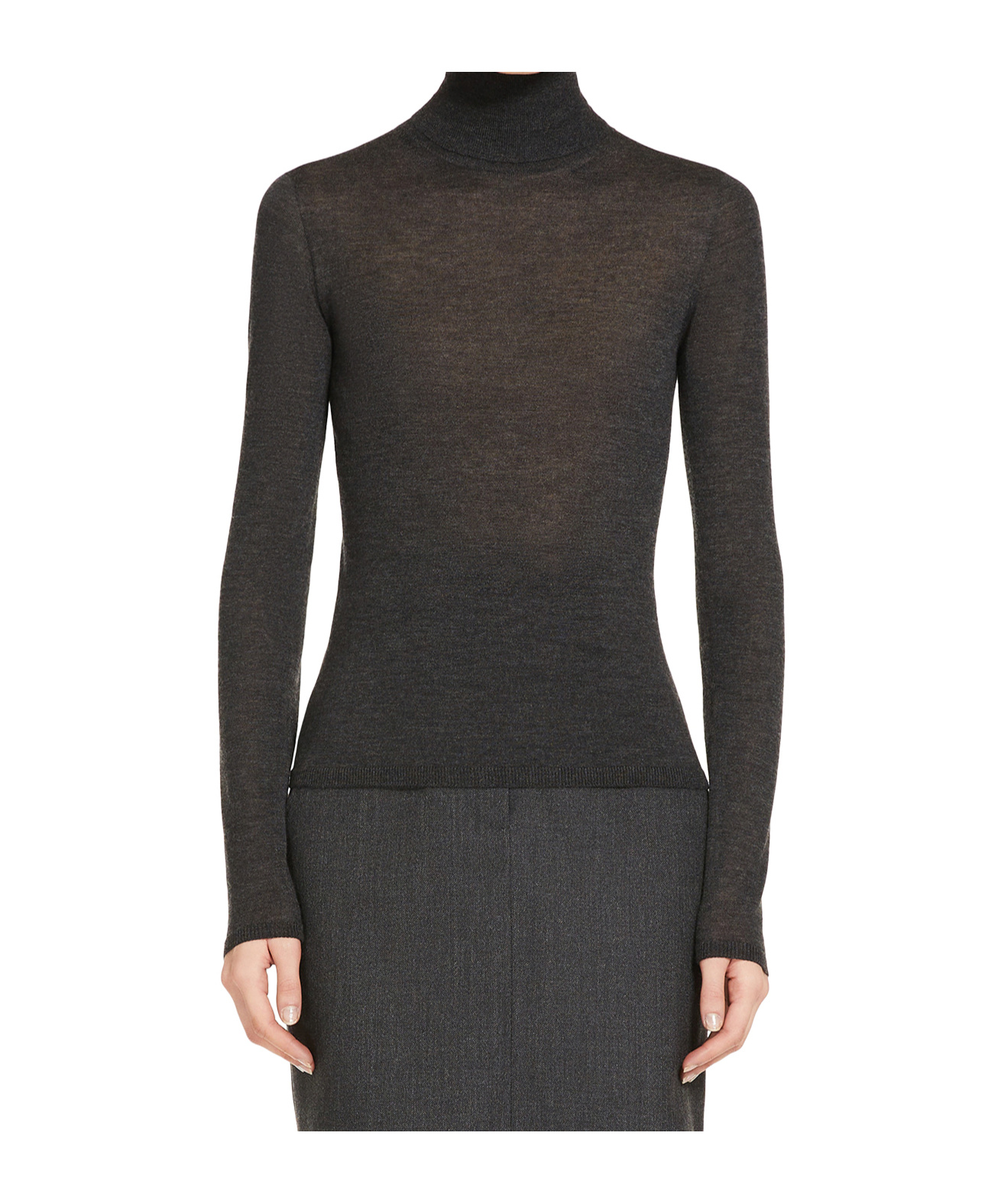 Max Mara Adda Cashmere Turtleneck Sweater In Black