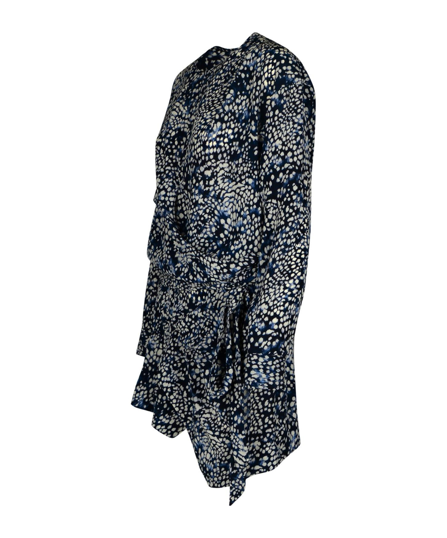 Isabel Marant V-neck Belted Asymmetric Hem Dress In Black