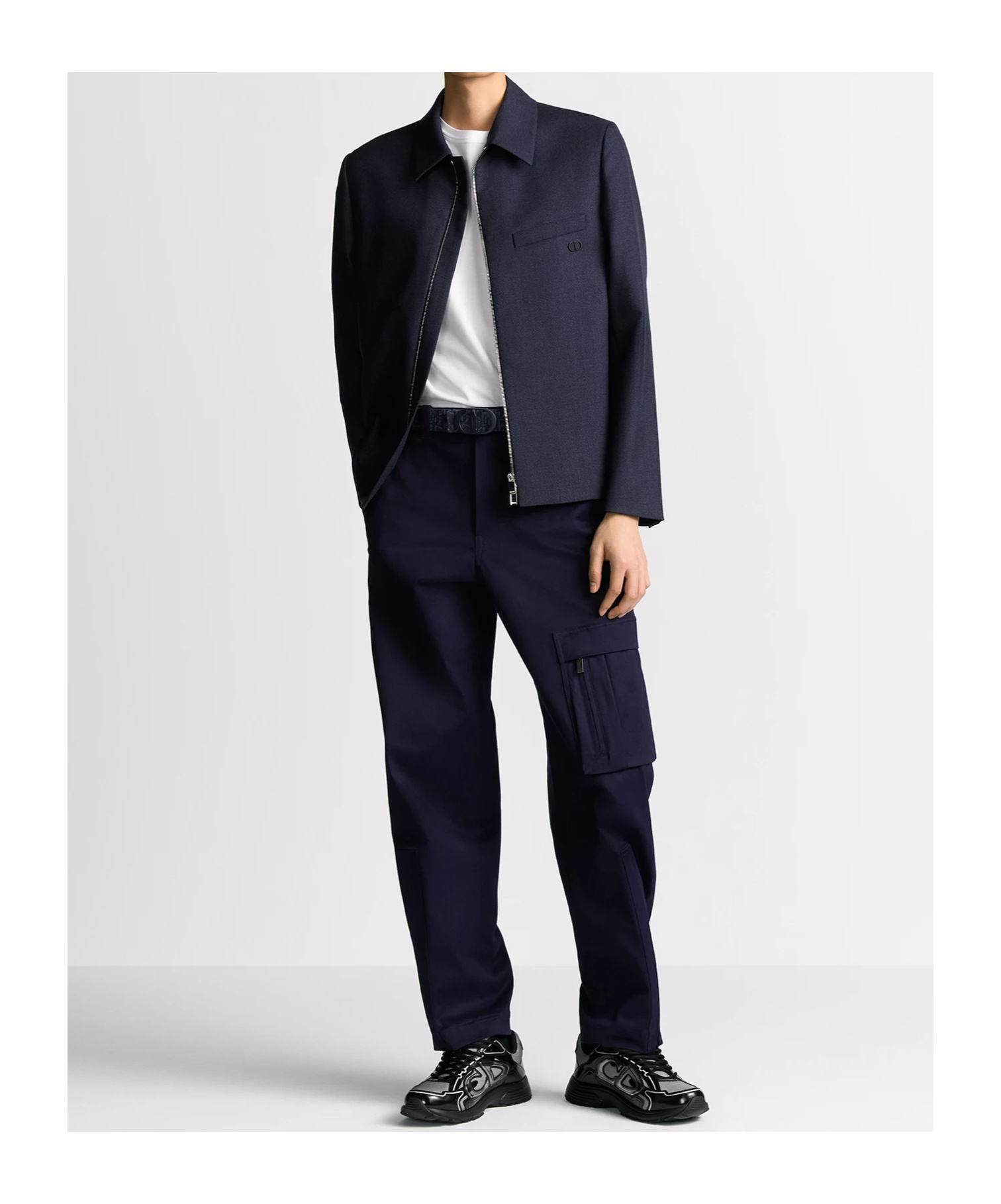 Dior Belt-loop Casual Pants In Blue