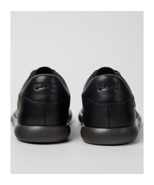 Camper Pelotas Soller Round-toe Leather Sneakers In Black