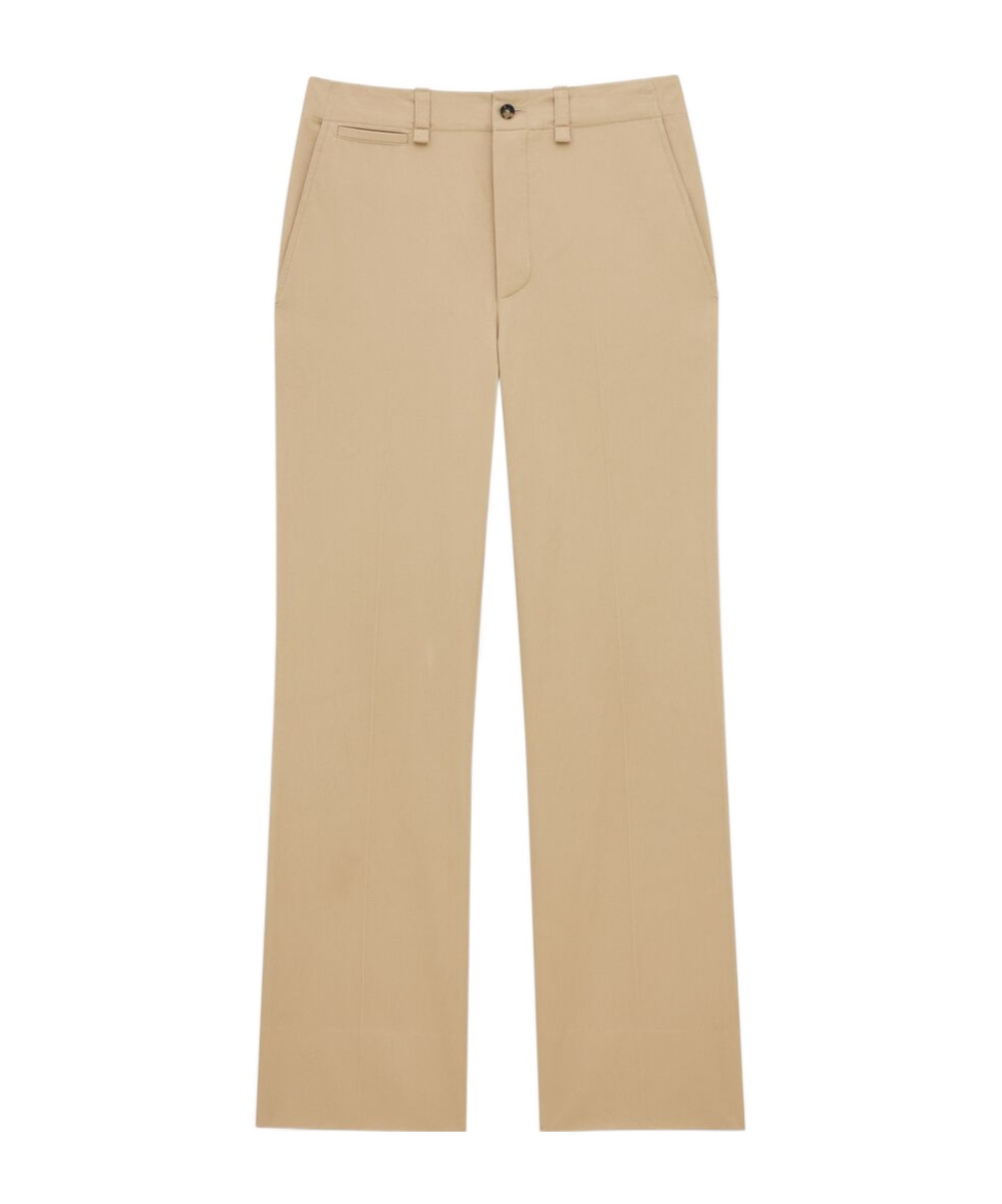 Saint Laurent Flared Pants In Nude