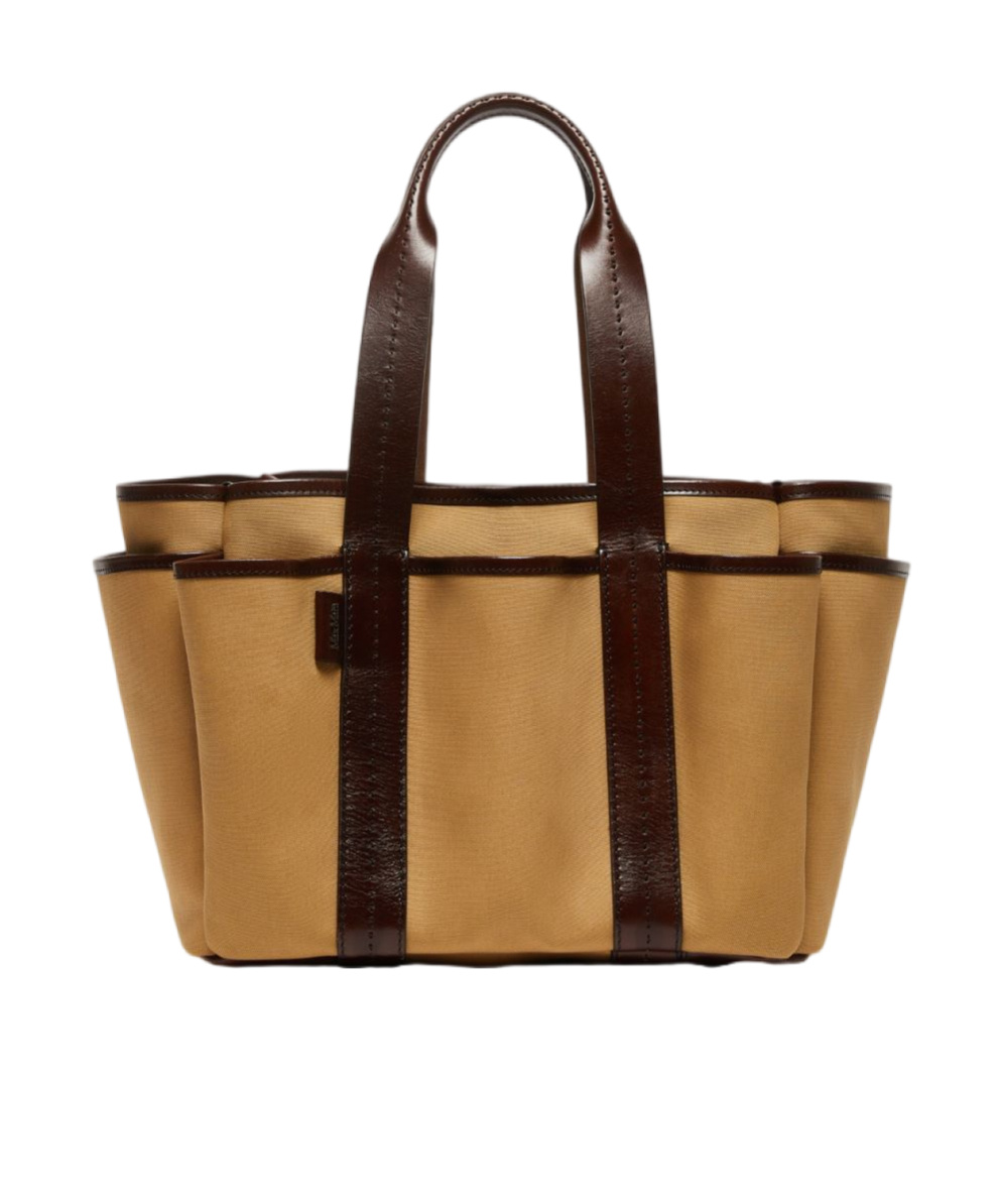 Max Mara Brown Garden Tote Bag In Brown