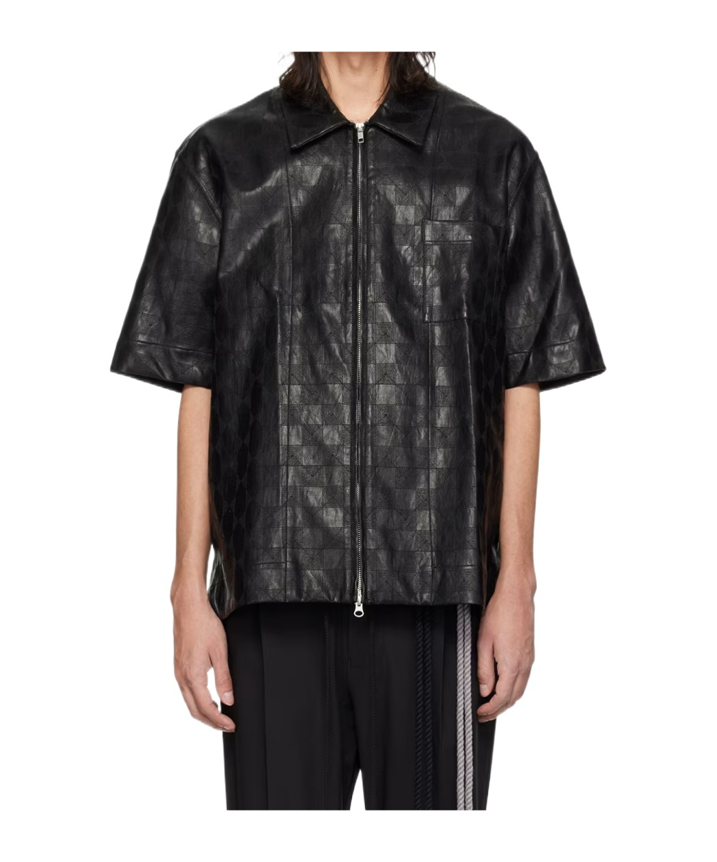 Song For The Mute Black Checkered Shirt In Black