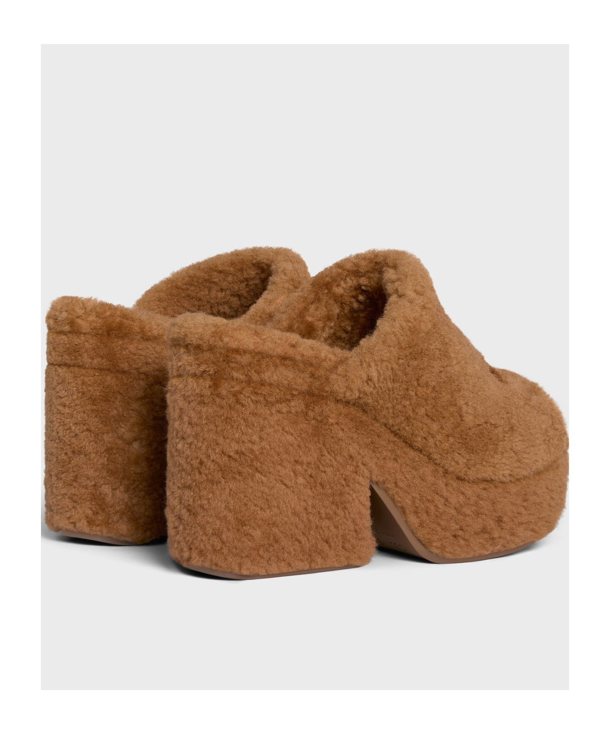 Celine Wool High-heeled Sandals In Brown