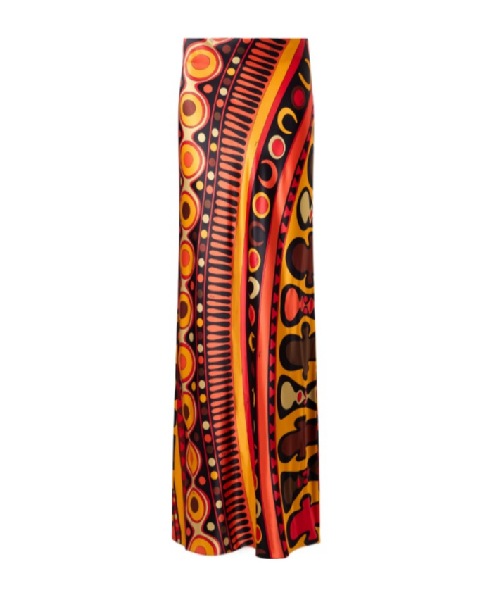 Pucci Printed Tulle Maxi Skirt In Multi