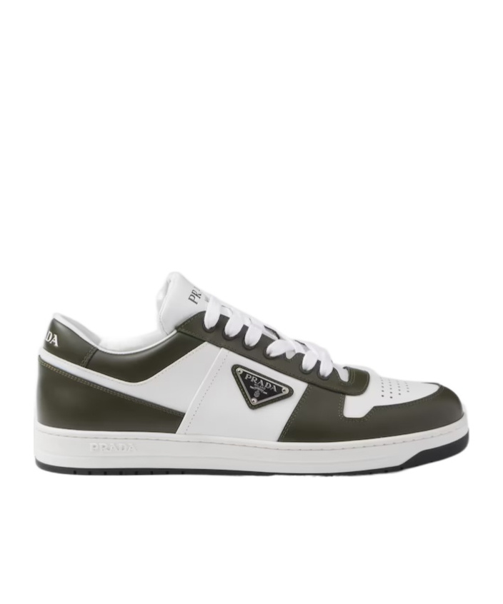 Prada Leather Sneakers Downtown Two-tone In White
