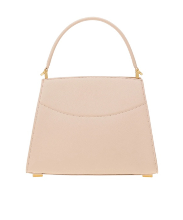 Ferragamo Pastel Pink Leather Small Studio Box Handbag In Pink