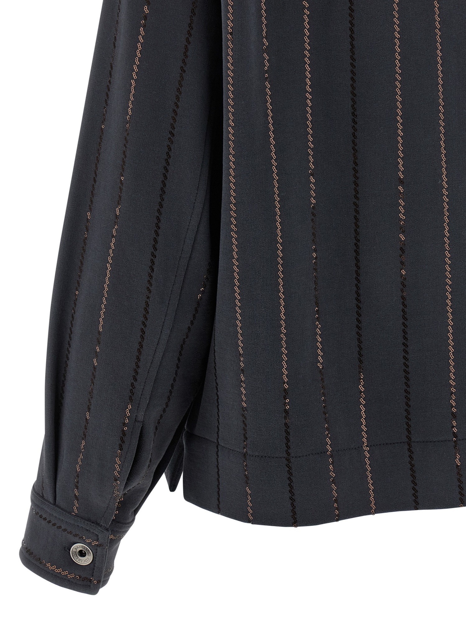 Brunello Cucinelli Knitwear With Chest Pockets And Collared Neck In Blue